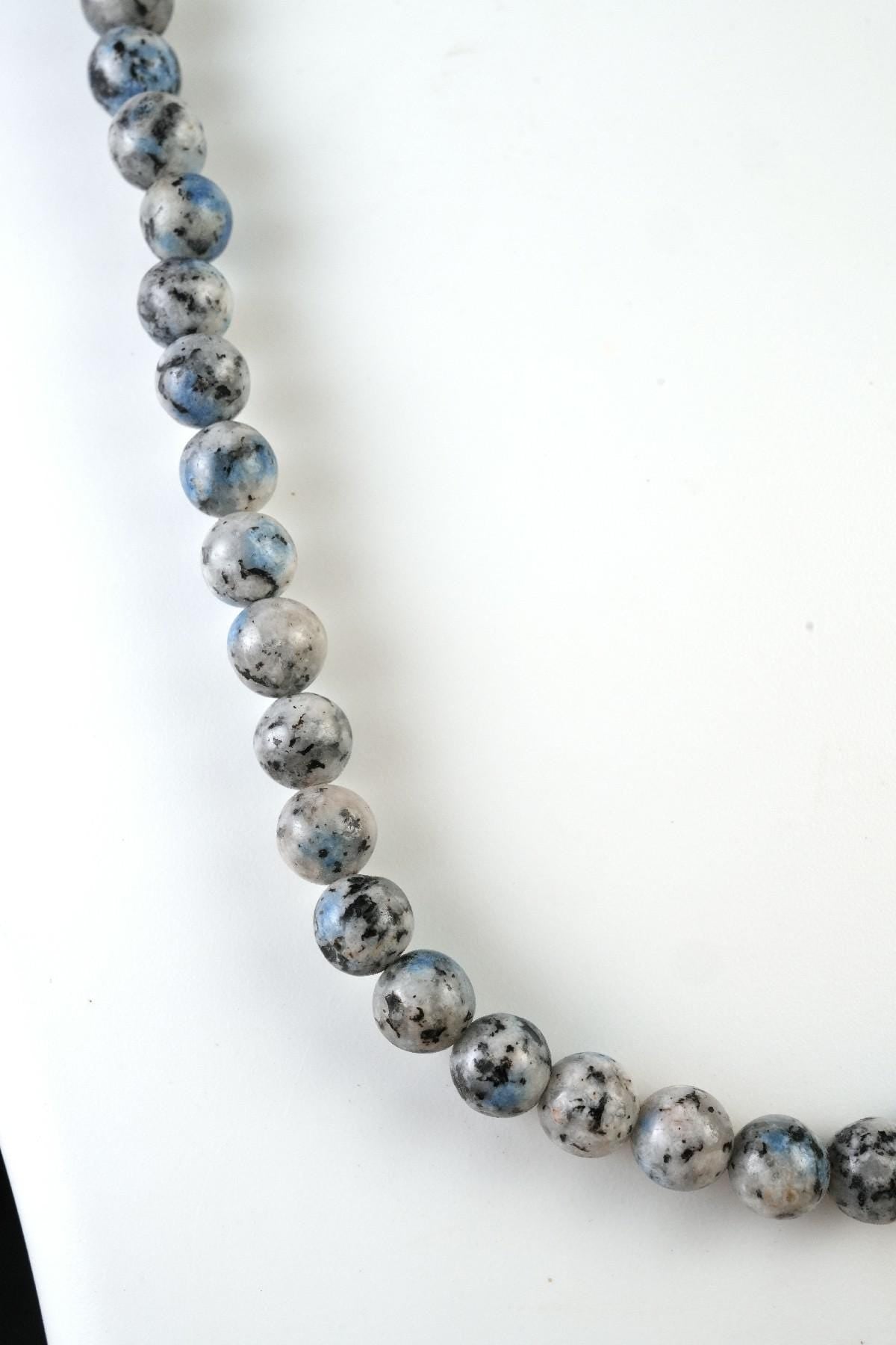 Genuine K2 Jasper Beads Necklace / Handcrafted Adjustable Mala Necklace / 8 MM Round Smooth Beaded Necklace Jewelry For Her - AS & JG