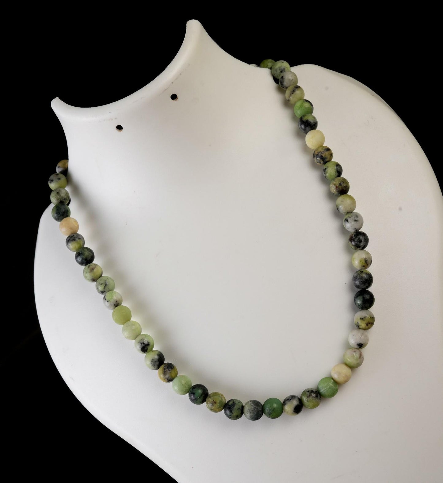 Genuine Chrysoprase Beads Necklace / Handcrafted Adjustable Mala Necklace / 8 MM Round Smooth Beaded Necklace Jewelry For Her - AS & JG