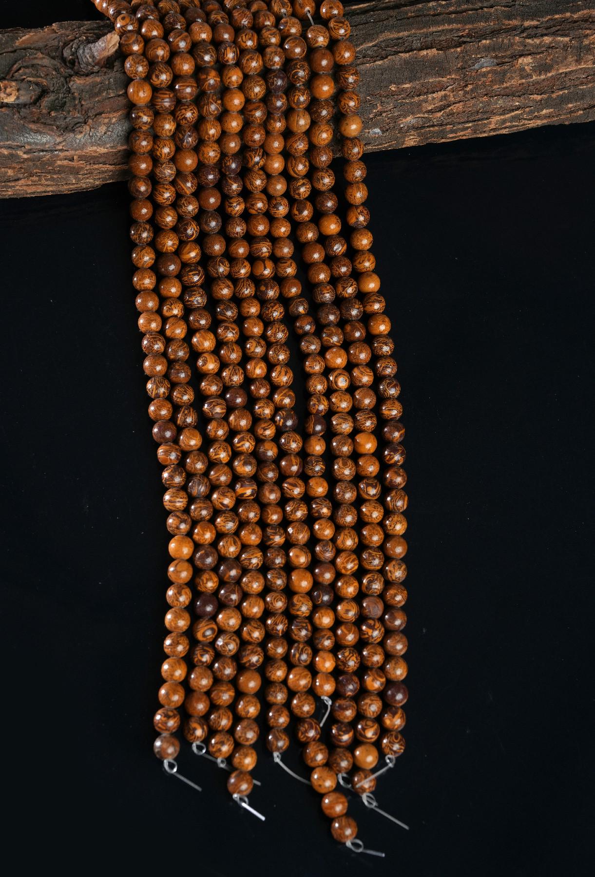 Natural Mariam Jasper Gemstone Round Smooth Beads String 15.5 Inches Long 4/6/8/10 MM for Jewelry Making and Crafting - AS & JG