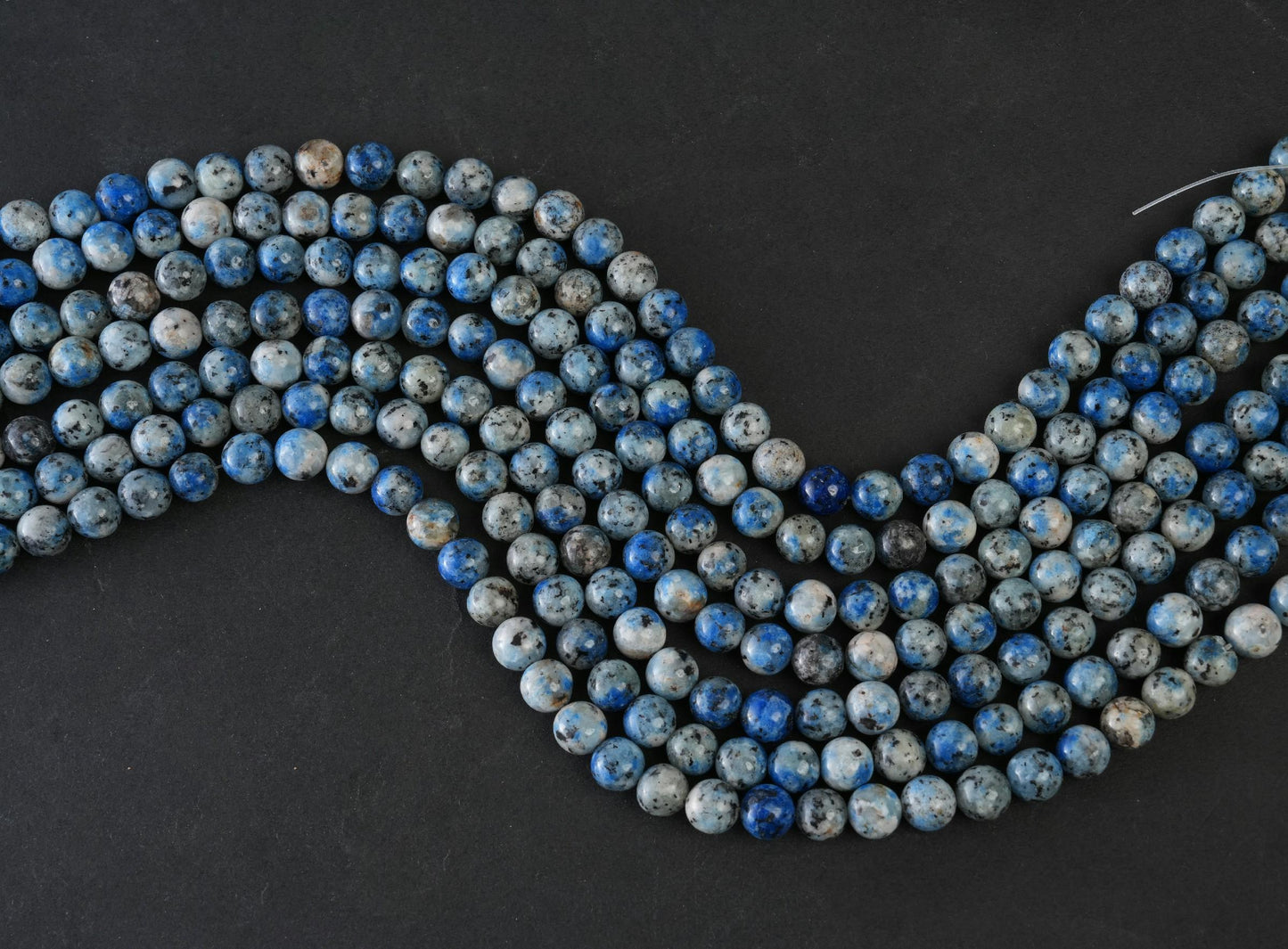Natural K2 Jasper Gemstone Round Smooth Beads String 15.5 Inches Long 4/6/8/10 MM for Jewelry Making and Crafting - AS & JG