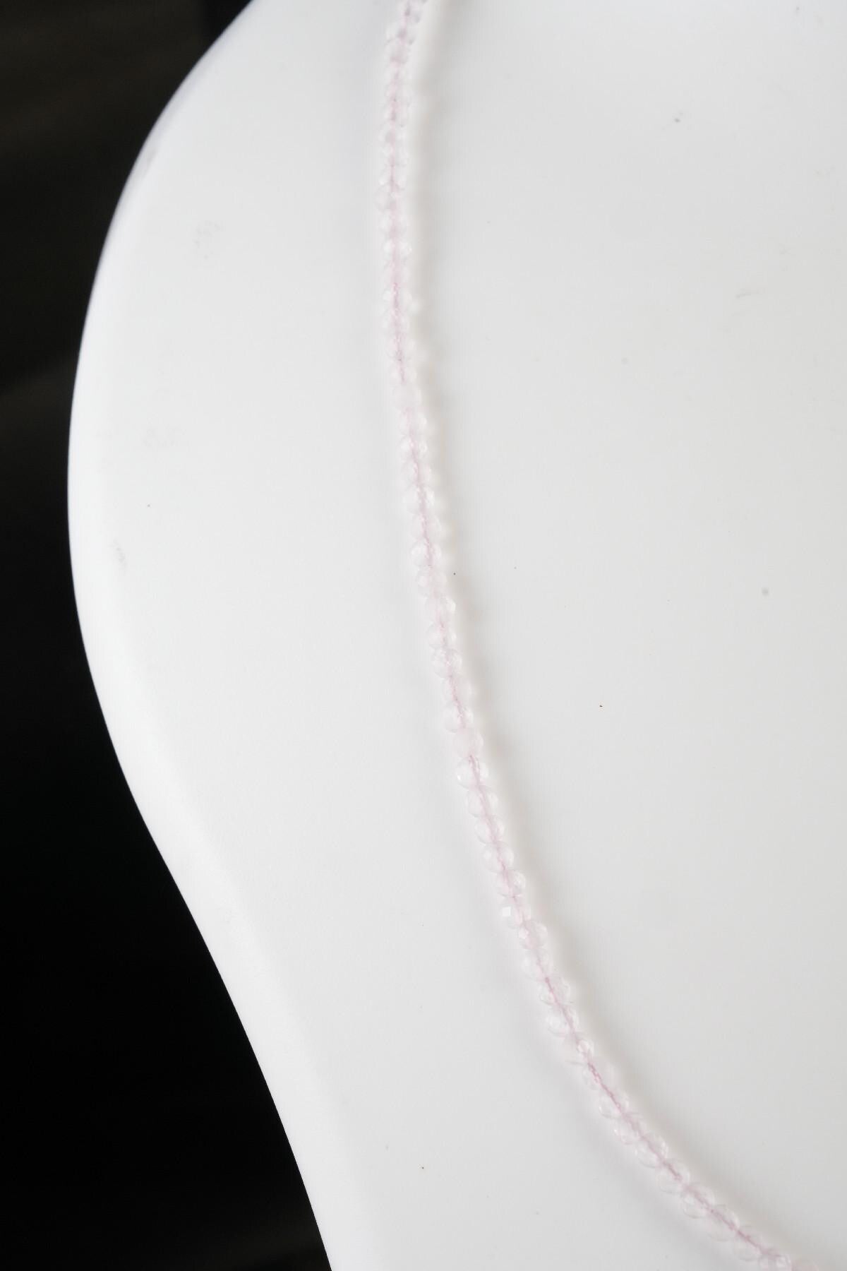 Genuine Rose Quartz Beads Necklace / Handcrafted Adjustable Mala Necklace / 3 MM Round Micro Faceted Beaded Necklace Jewelry - AS & JG