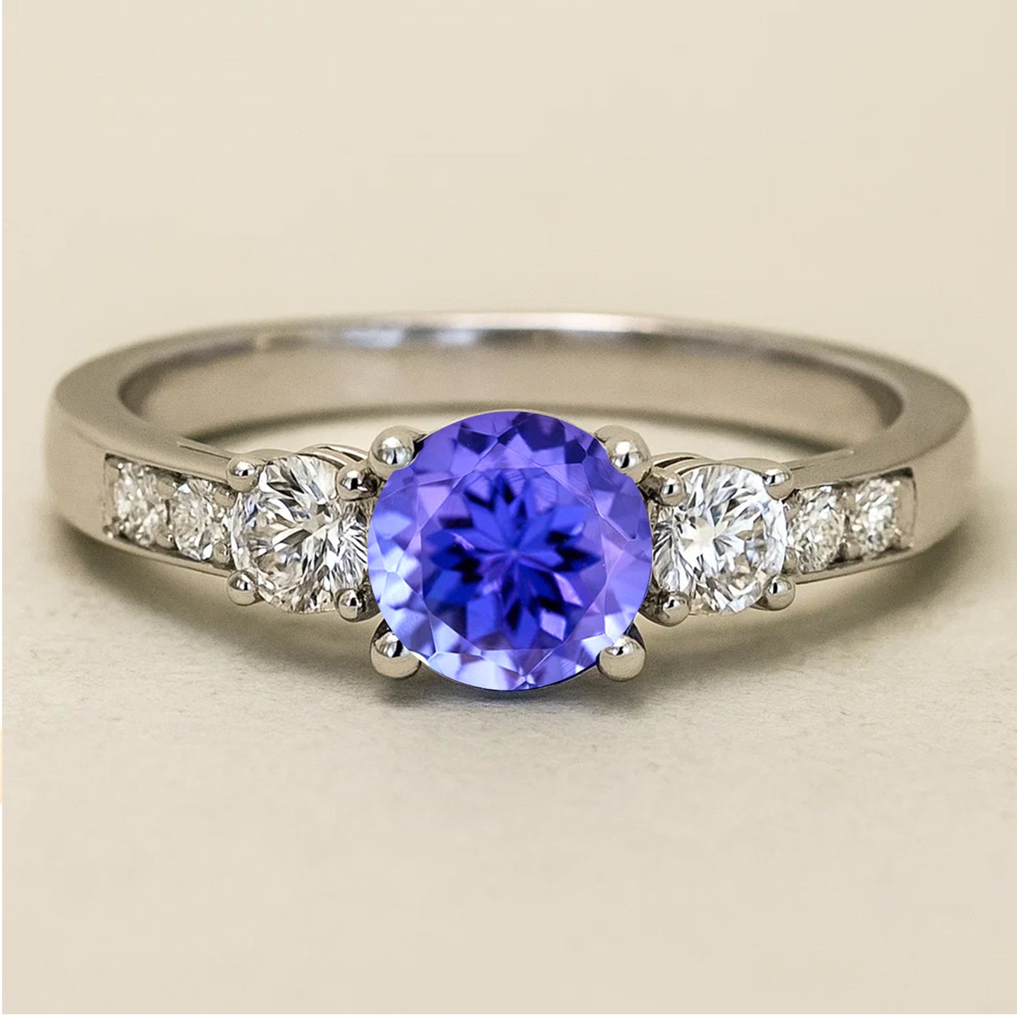 Sterling Silver Birthstone Ring | Genuine Gemstone & Diamond Studded Ring | Personalized Promise Ring | Gift for Her