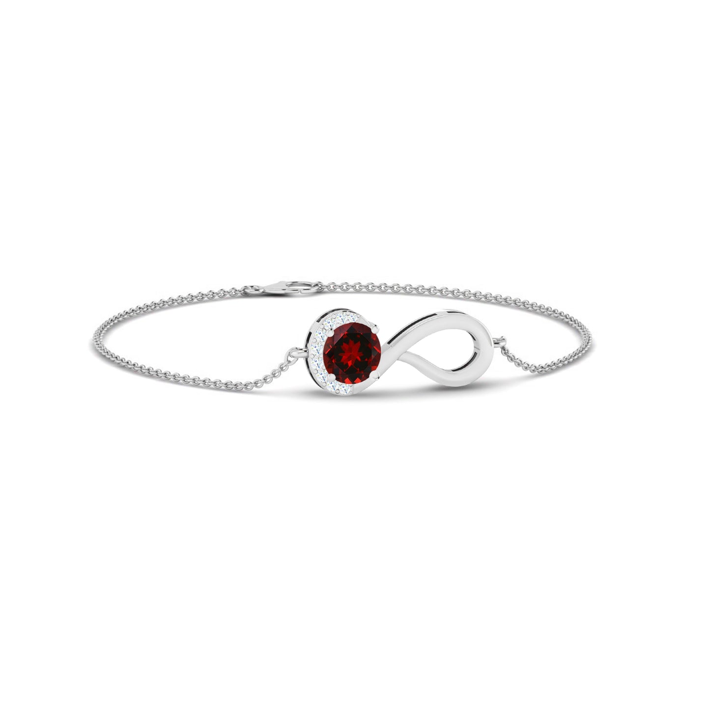 Infinity Bracelet | Sterling Silver Birthstone Bracelet | Adjustable Chain | 15 Gemstone Choices | Personalized Gemstone Bracelet Floral Vine Bracelet Canter piece
