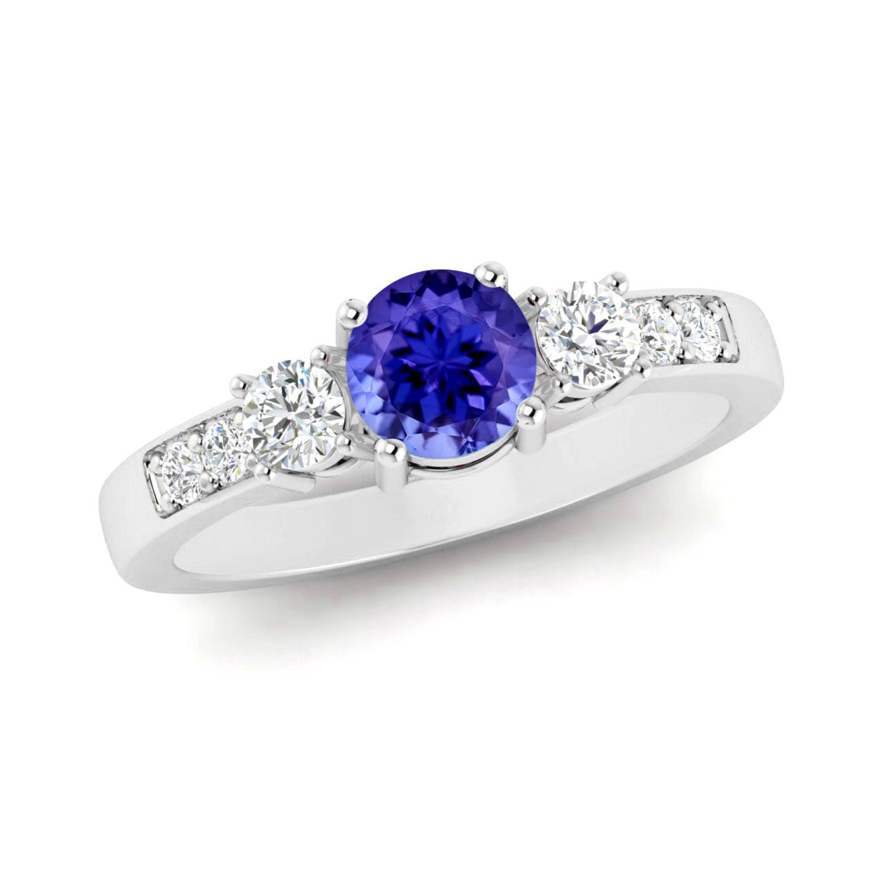 Sterling Silver Birthstone Ring | Genuine Gemstone & Diamond Studded Ring | Personalized Promise Ring | Gift for Her