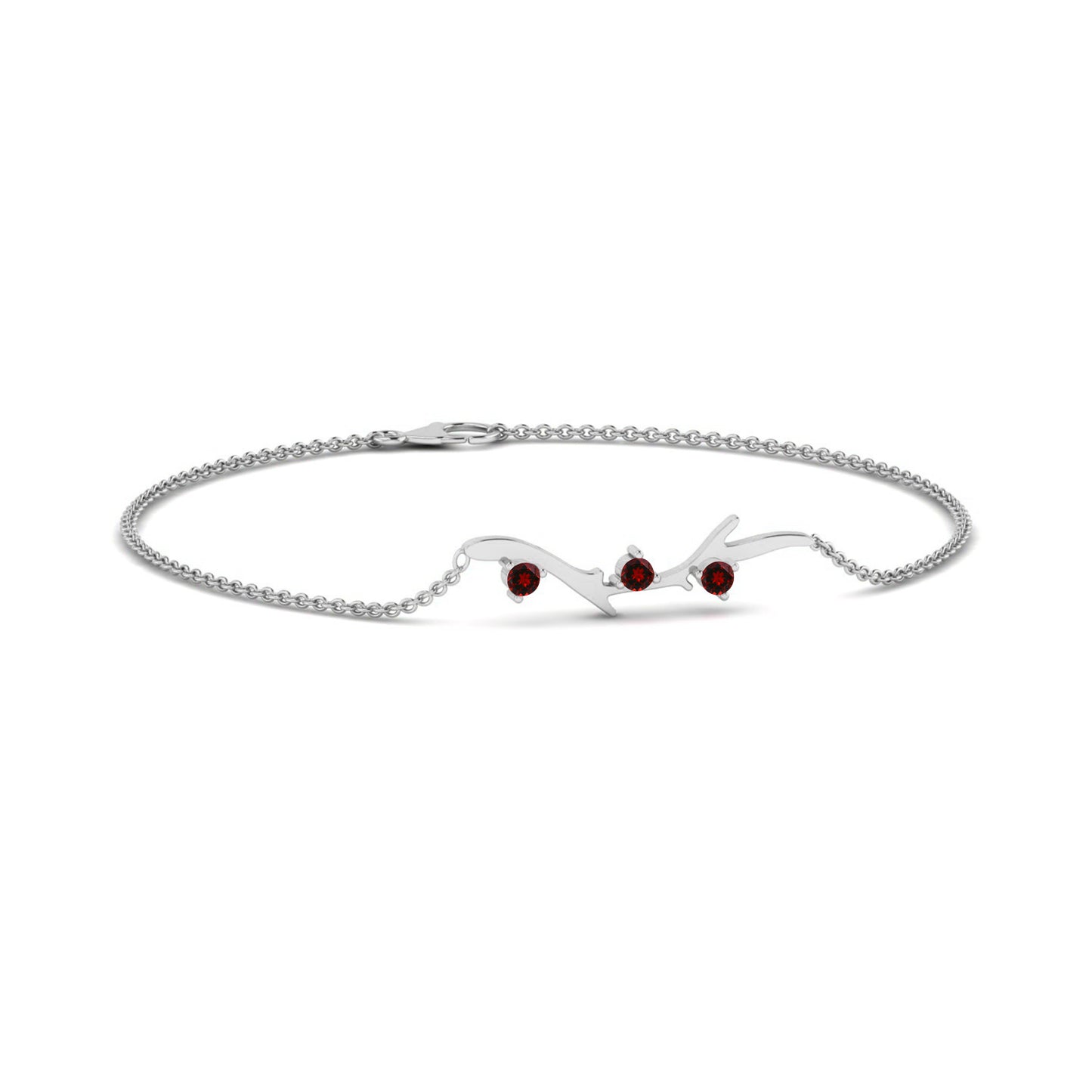 Heartbeat Bracelet | Sterling Silver Birthstone Bracelet | Adjustable Chain | 15 Gemstone Choices | Personalized Gemstone Bracelet