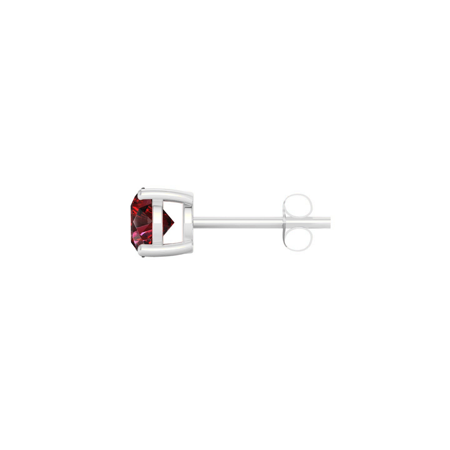 925 Sterling Silver Birthstone Stud Earrings | Diamond Accent Gemstone Earrings | 15 Birthstone Options | Gift for Women