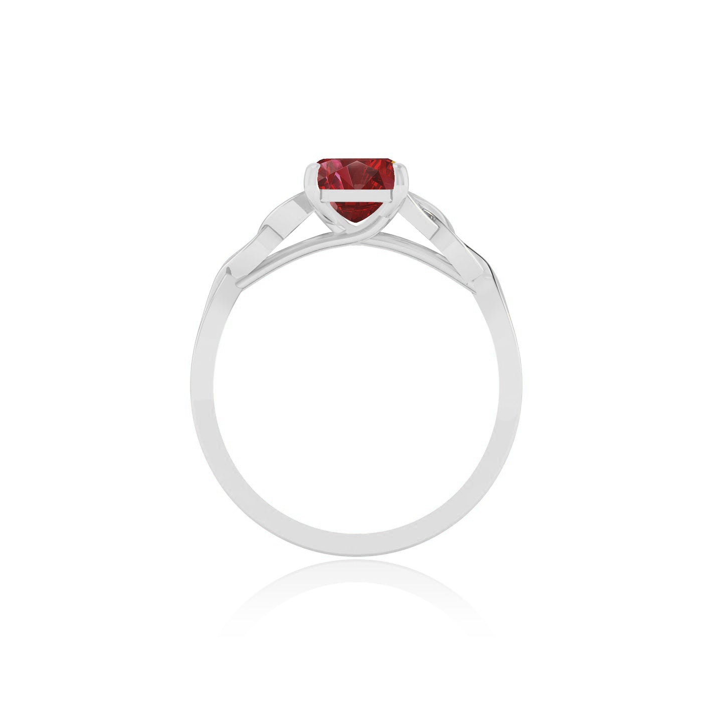 Celtic Knot Solitaire Ring | Sterling Silver Birthstone Ring | Genuine Gemstone Studded Ring | Personalized Promise Ring | Gift for Her