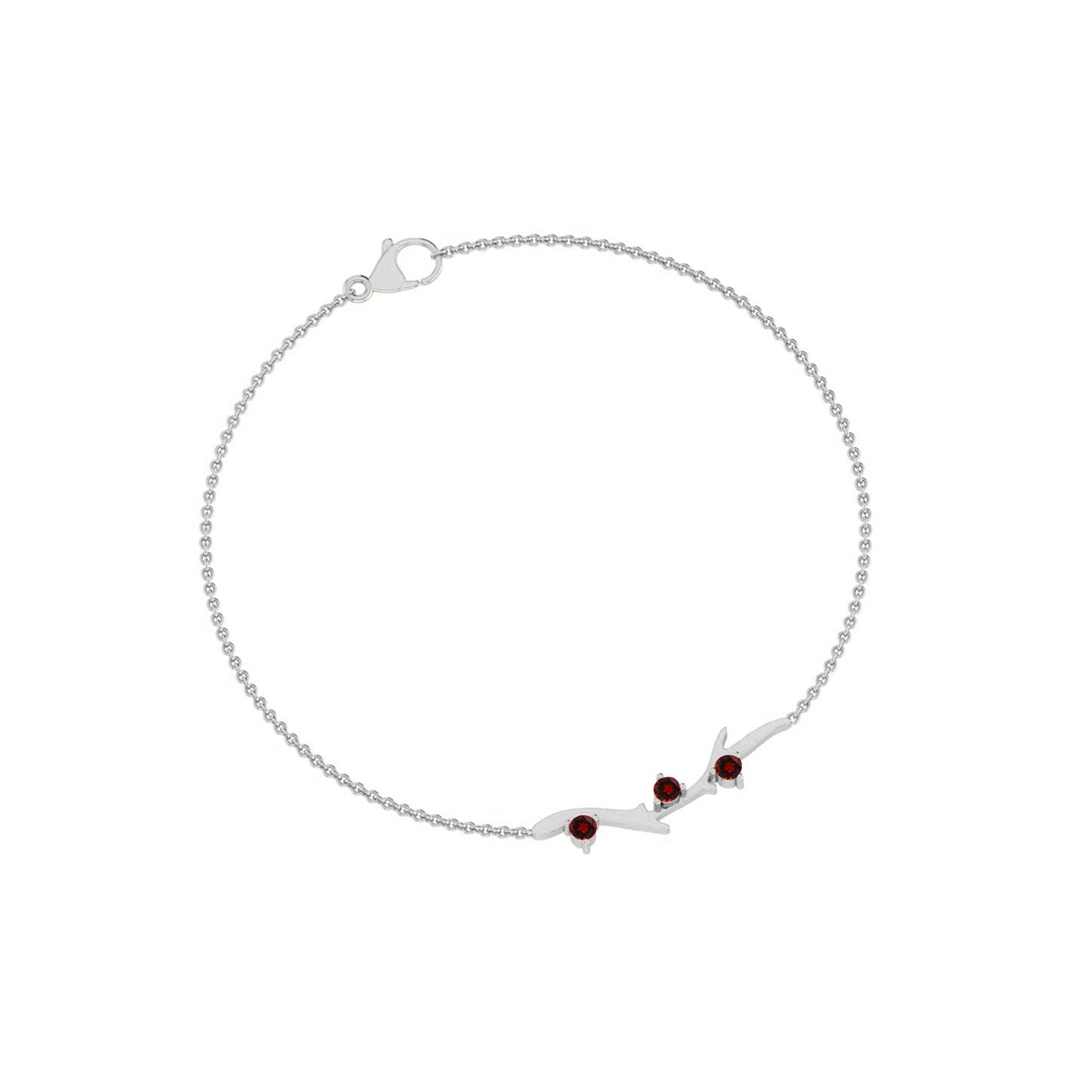 Heartbeat Bracelet | Sterling Silver Birthstone Bracelet | Adjustable Chain | 15 Gemstone Choices | Personalized Gemstone Bracelet