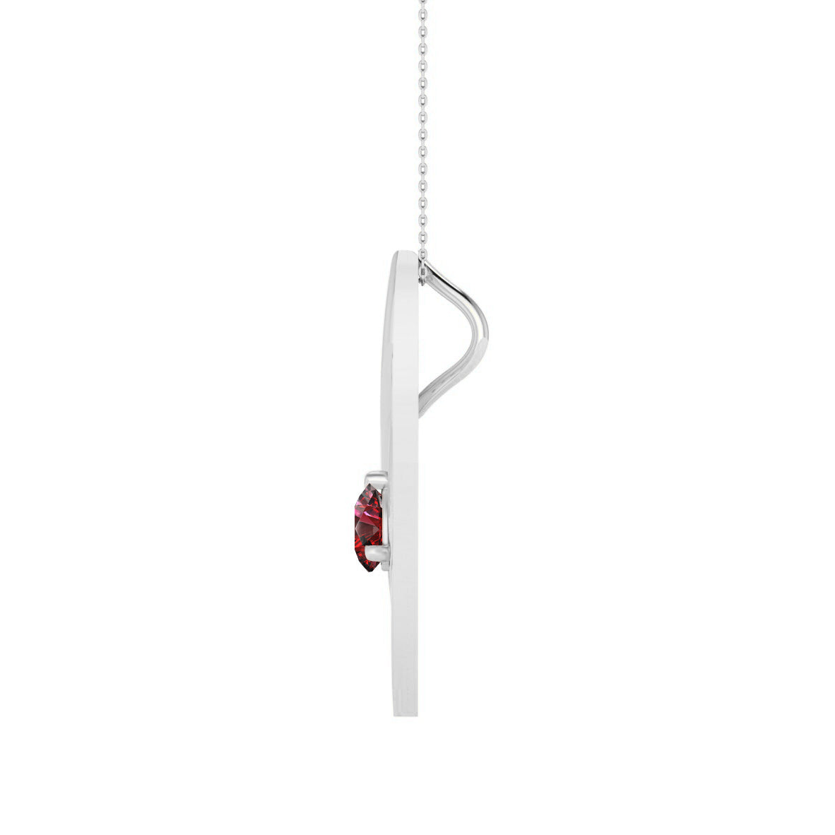 Sterling Silver Birthstone Necklace | Diamond Accent | Adjustable Chain | 15 Gemstone Choices