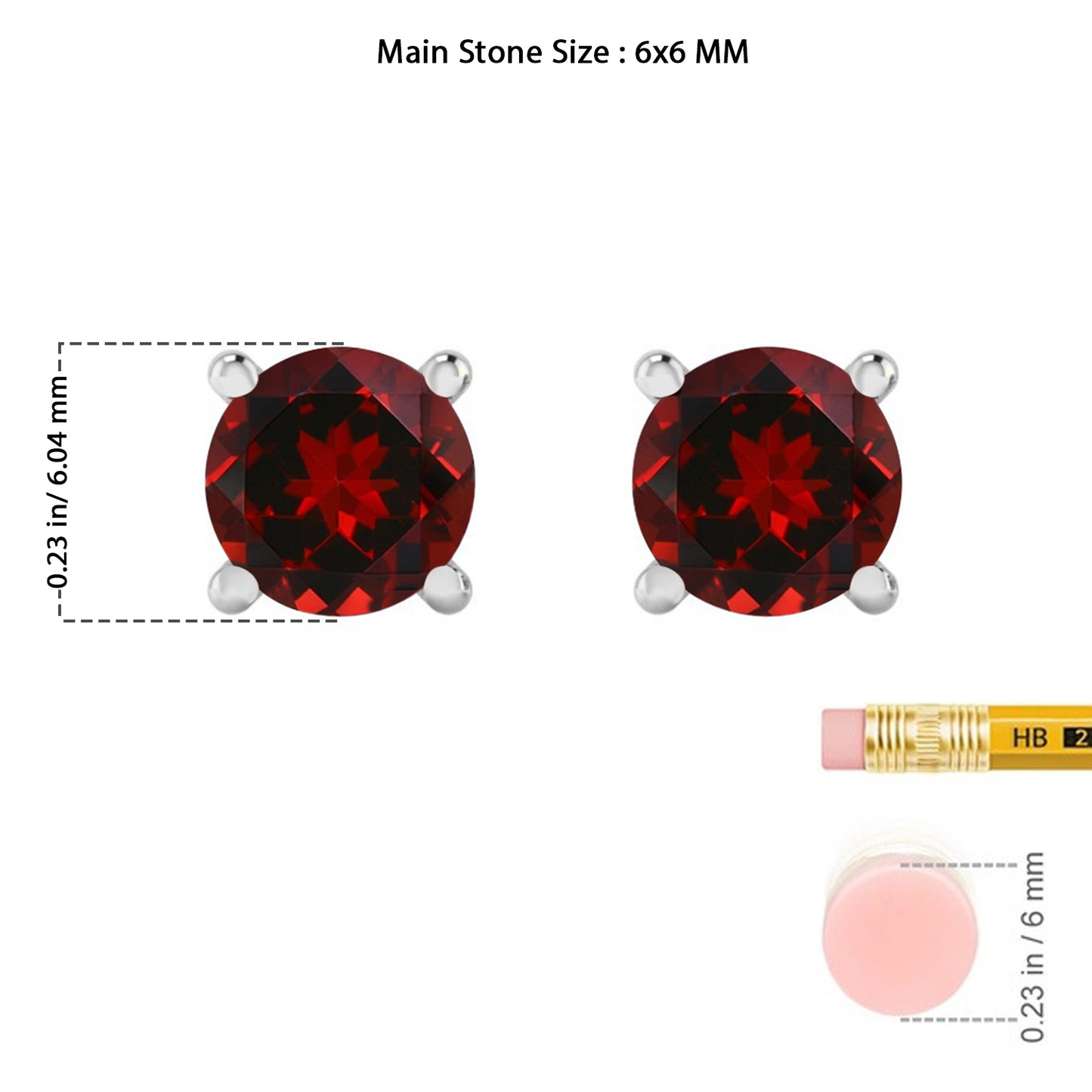 925 Sterling Silver Birthstone Stud Earrings | Diamond Accent Gemstone Earrings | 15 Birthstone Options | Gift for Women