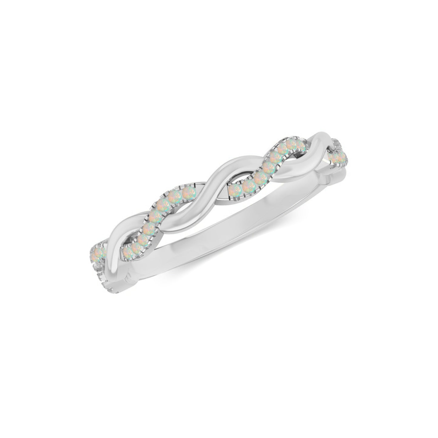 Infinity Ring| Sterling Silver Birthstone Ring | Genuine Gemstone Studded Ring | Personalized Promise Ring | Gift for Her