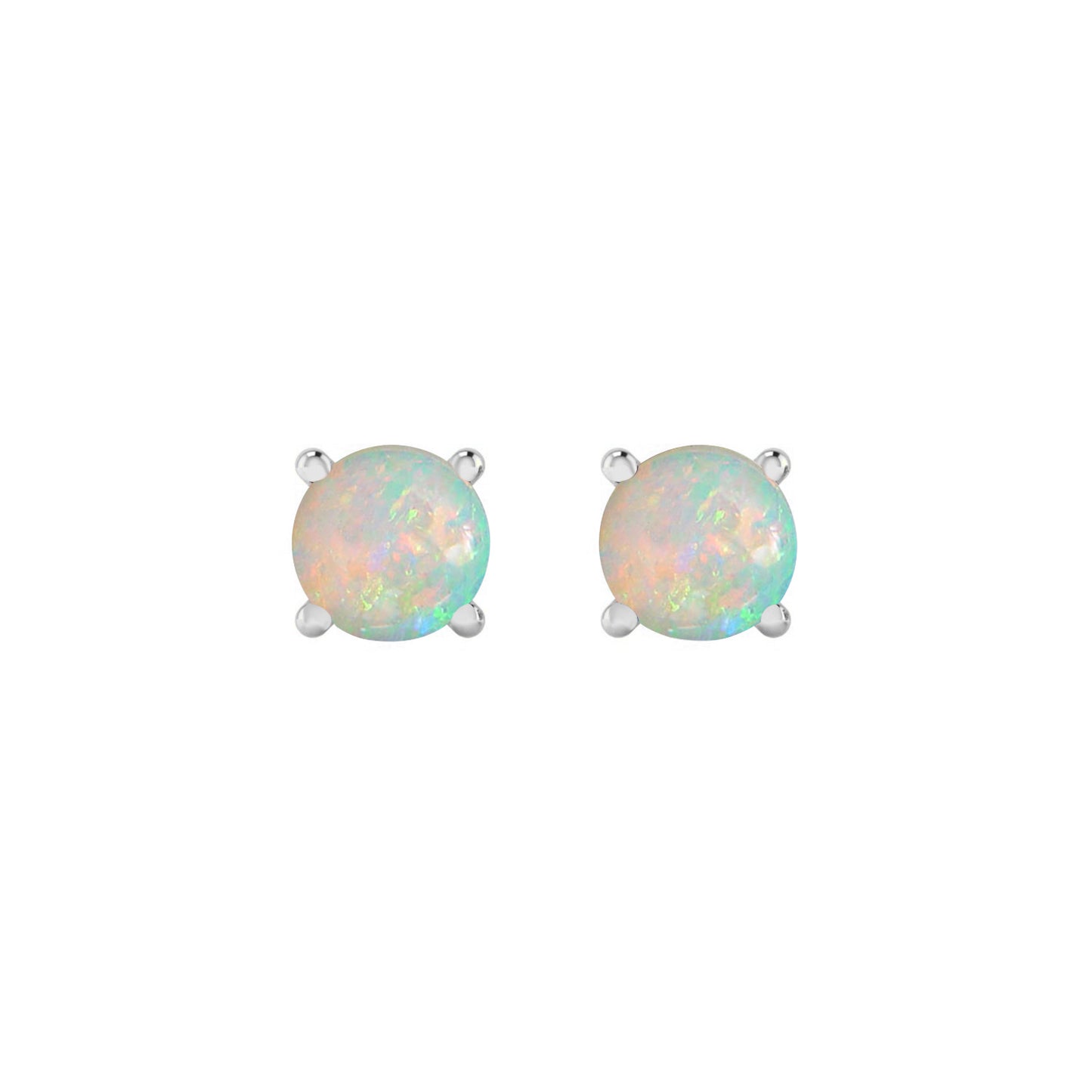 925 Sterling Silver Birthstone Stud Earrings | Diamond Accent Gemstone Earrings | 15 Birthstone Options | Gift for Women