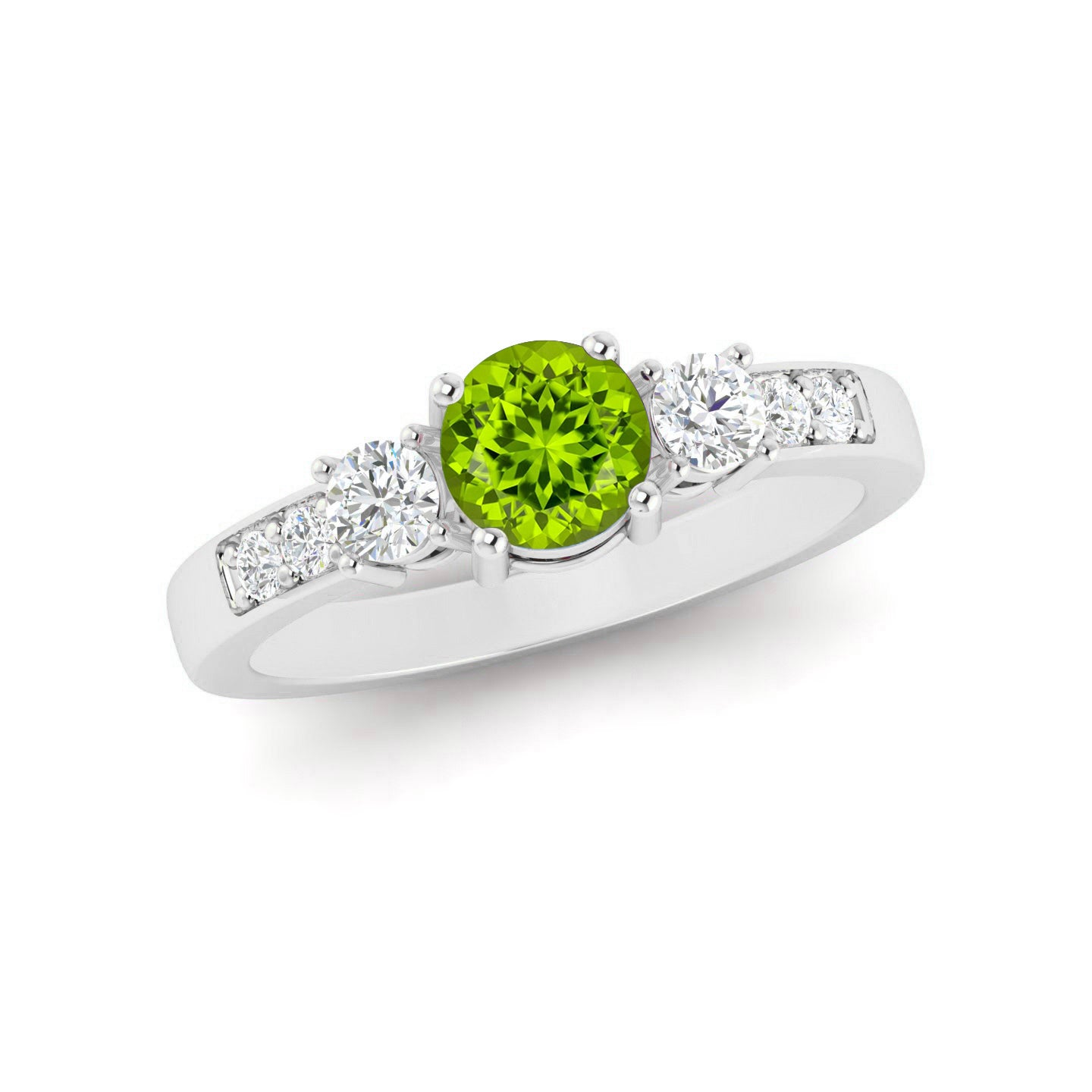 Sterling Silver Birthstone Ring | Genuine Gemstone & Diamond Studded Ring | Personalized Promise Ring | Gift for Her