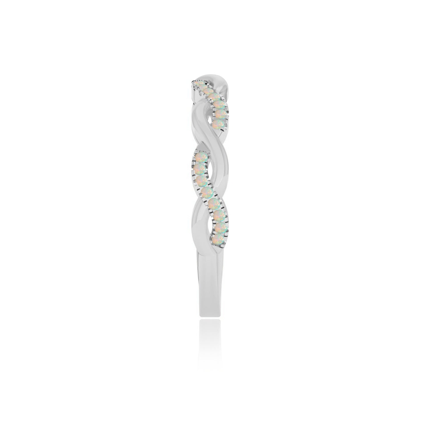 Infinity Ring| Sterling Silver Birthstone Ring | Genuine Gemstone Studded Ring | Personalized Promise Ring | Gift for Her