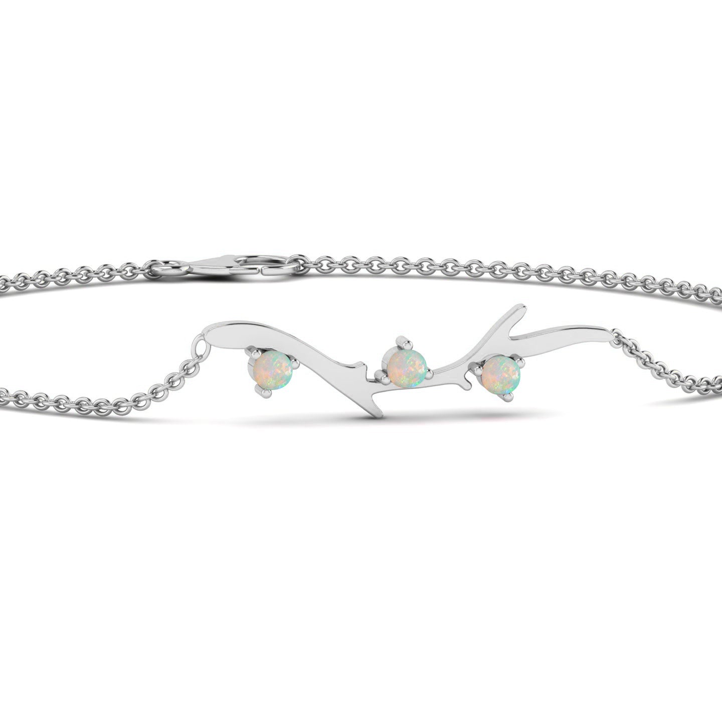 Heartbeat Bracelet | Sterling Silver Birthstone Bracelet | Adjustable Chain | 15 Gemstone Choices | Personalized Gemstone Bracelet