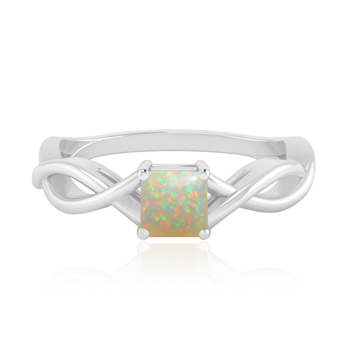 Celtic Knot Inspired Ring | Sterling Silver Birthstone Ring | Genuine Gemstone Studded Ring | Personalized Promise Ring | Gift for Her