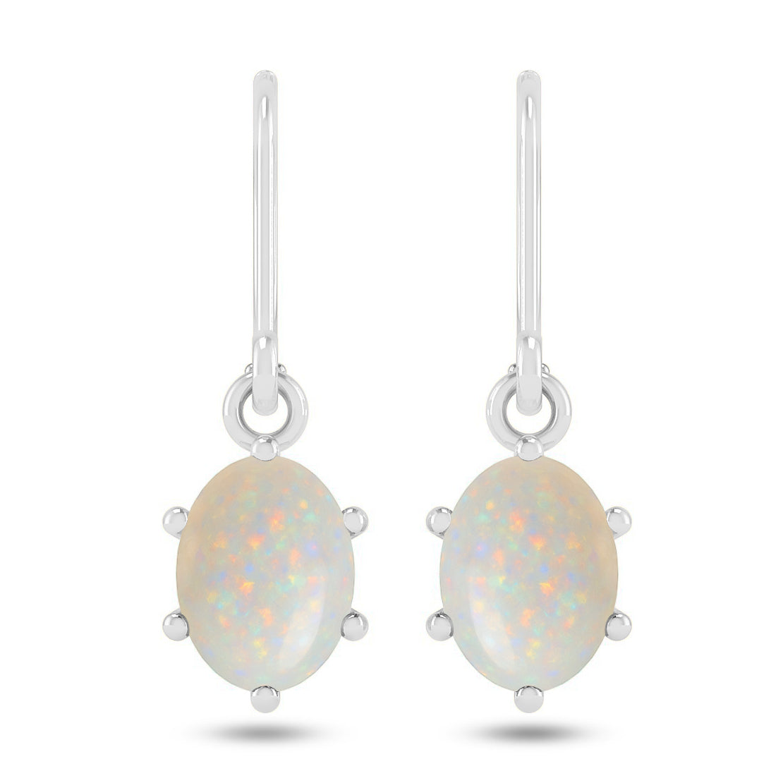 Oval Halo Drop Earrings | 925 Sterling Silver Birthstone Stud Earrings | Diamond Accent Gemstone Earrings | 15 Birthstone Options | Gift for Women (Copy)
