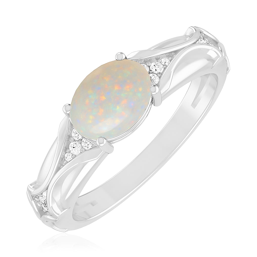 Bypass Solitaire Ring | Sterling Silver Birthstone Ring | Genuine Gemstone Studded Ring | Personalized Promise Ring | Gift for Her