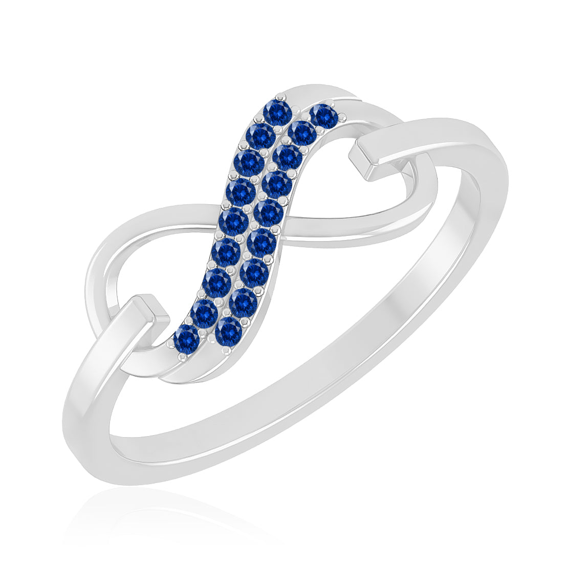 Paperclip Link Ring | Sterling Silver Birthstone Ring | Genuine Gemstone & Diamond Studded Ring | Personalized Promise Ring | Gift for Her