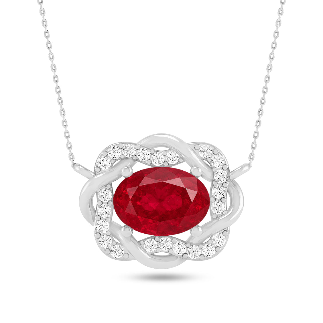 Celtic Knot Halo Pendant | Starburst Pendant | Heart Knot Teardrop Pendant | Sterling Silver Birthstone Necklace | Diamond Accent | Adjustable Chain | 15 Gemstone Choices