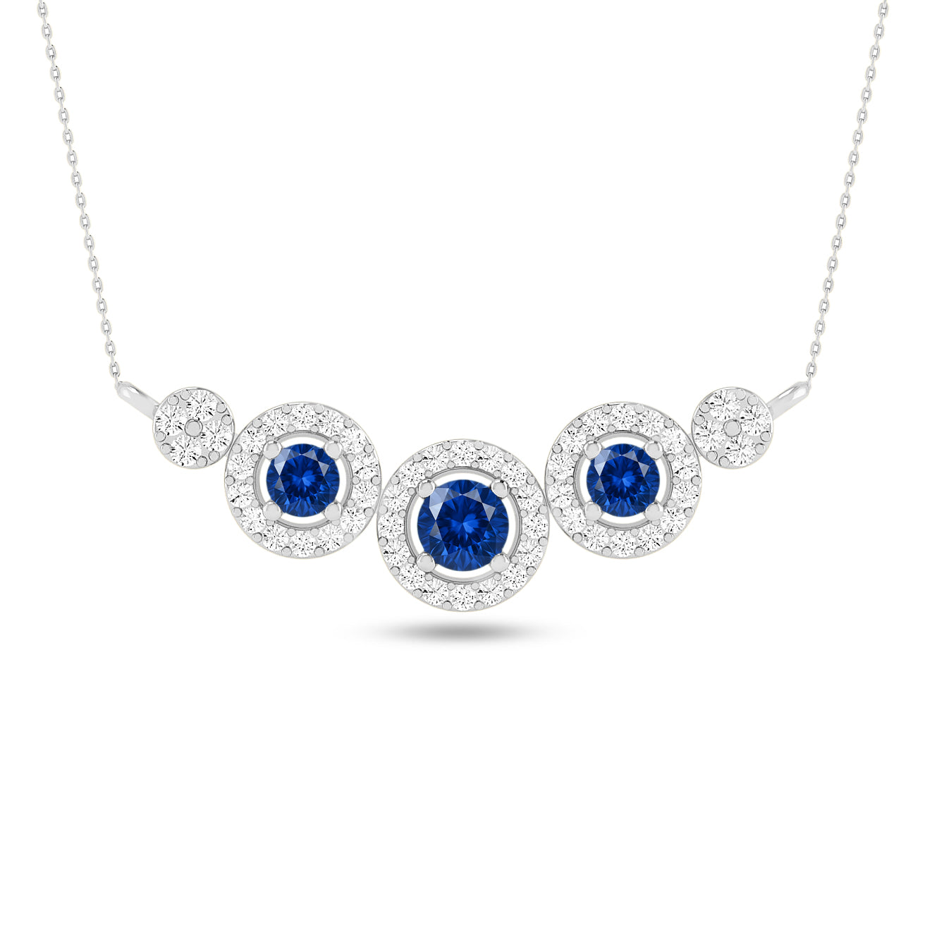 Journey Circle Necklace | Starburst Pendant | Heart Knot Teardrop Pendant | Sterling Silver Birthstone Necklace | Diamond Accent | Adjustable Chain | 15 Gemstone Choices