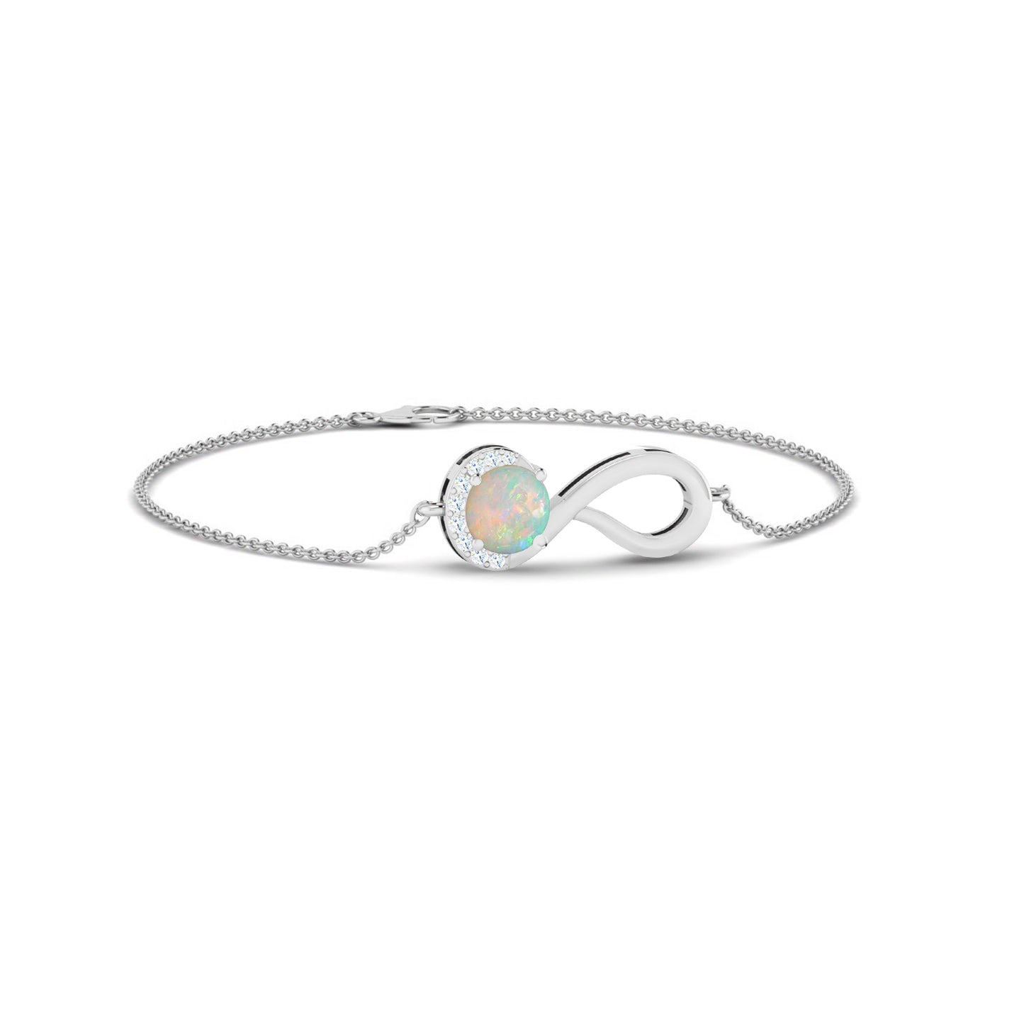 Infinity Bracelet | Sterling Silver Birthstone Bracelet | Adjustable Chain | 15 Gemstone Choices | Personalized Gemstone Bracelet Floral Vine Bracelet Canter piece