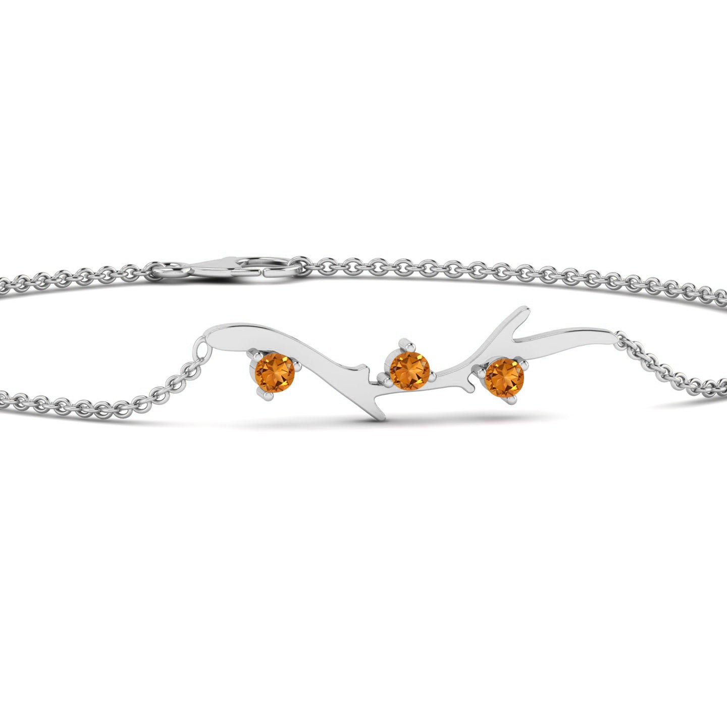 Heartbeat Bracelet | Sterling Silver Birthstone Bracelet | Adjustable Chain | 15 Gemstone Choices | Personalized Gemstone Bracelet