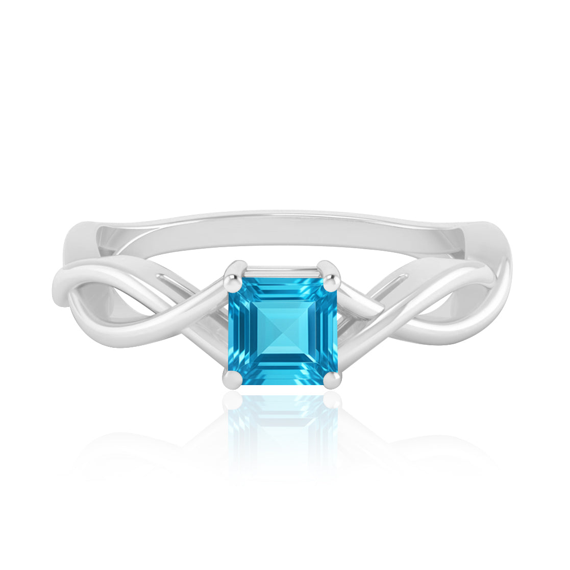 Celtic Knot Inspired Ring | Sterling Silver Birthstone Ring | Genuine Gemstone Studded Ring | Personalized Promise Ring | Gift for Her