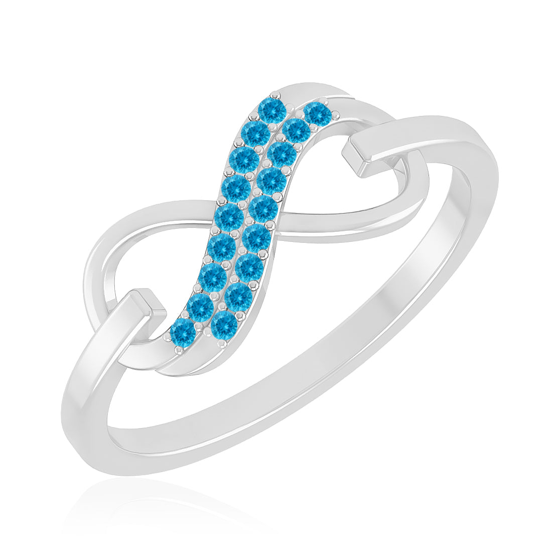Paperclip Link Ring | Sterling Silver Birthstone Ring | Genuine Gemstone & Diamond Studded Ring | Personalized Promise Ring | Gift for Her