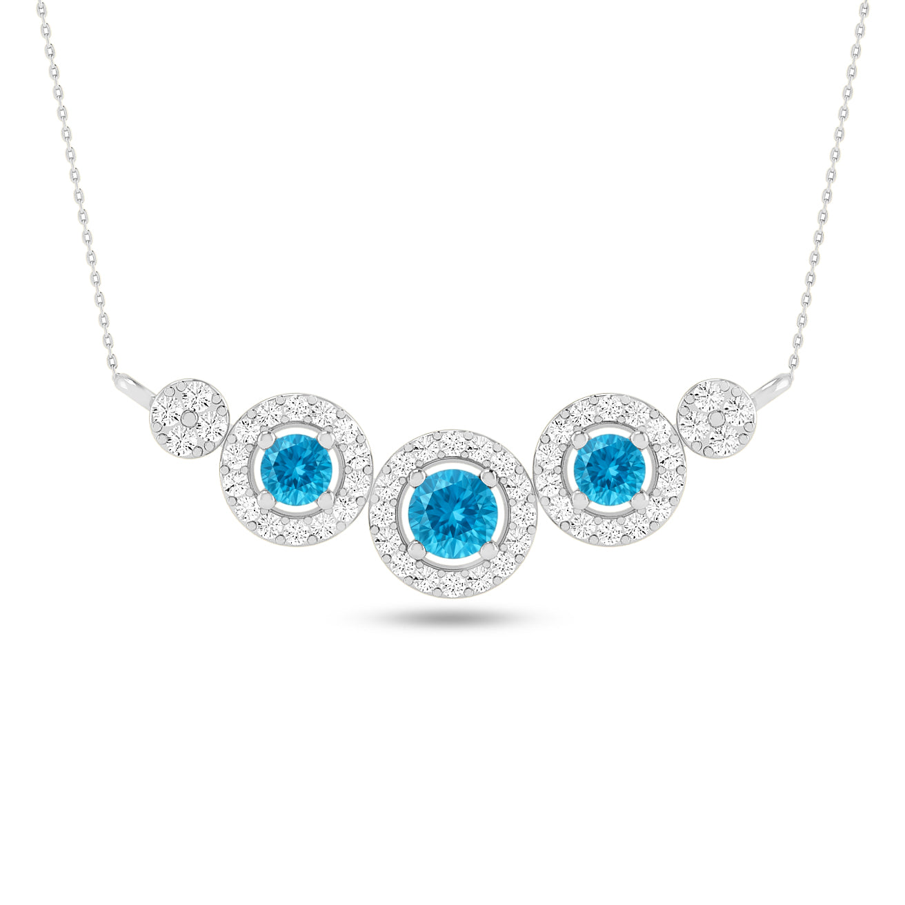 Journey Circle Necklace | Starburst Pendant | Heart Knot Teardrop Pendant | Sterling Silver Birthstone Necklace | Diamond Accent | Adjustable Chain | 15 Gemstone Choices