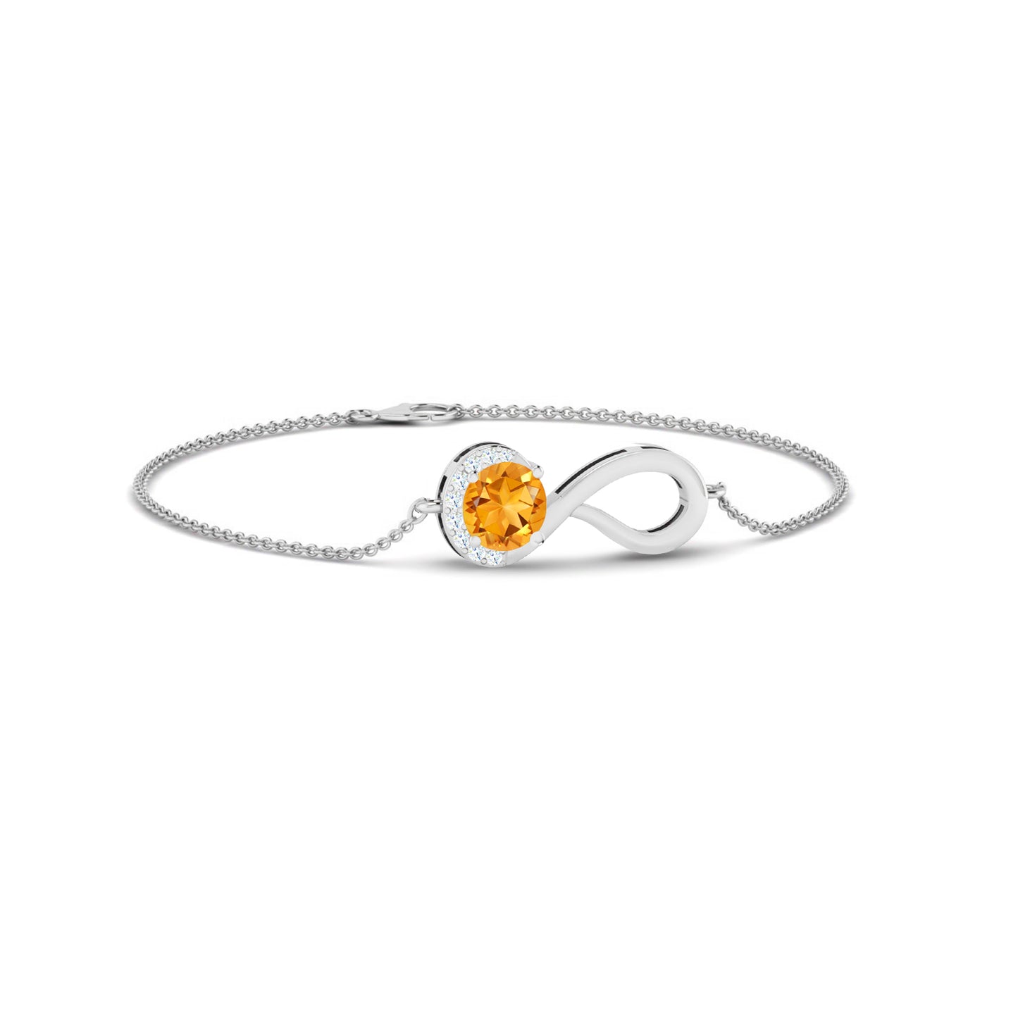 Infinity Bracelet | Sterling Silver Birthstone Bracelet | Adjustable Chain | 15 Gemstone Choices | Personalized Gemstone Bracelet Floral Vine Bracelet Canter piece