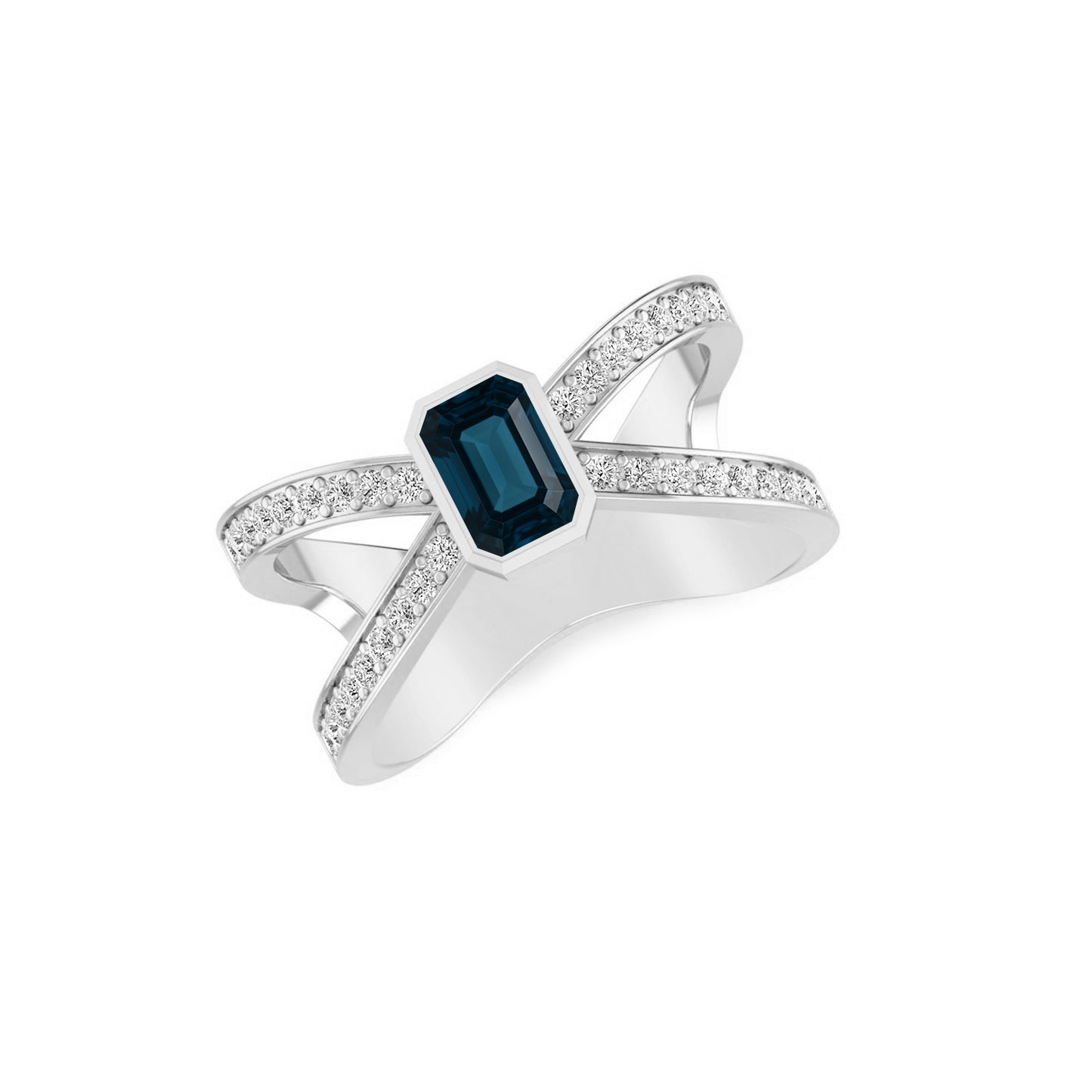 Sterling Silver Birthstone Ring | Genuine Gemstone & Diamond Studded Ring | Personalized Promise Ring | Gift for Her