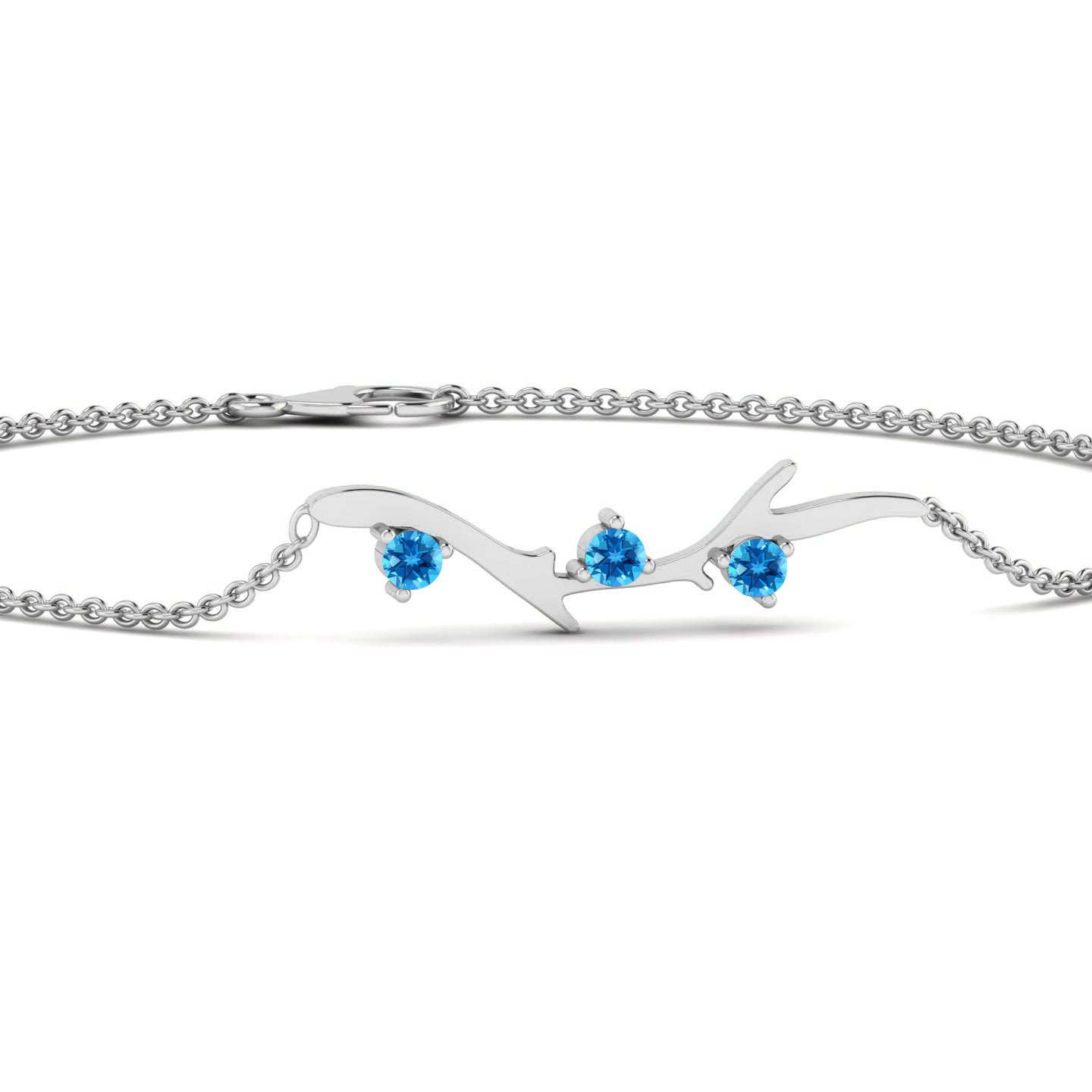 Heartbeat Bracelet | Sterling Silver Birthstone Bracelet | Adjustable Chain | 15 Gemstone Choices | Personalized Gemstone Bracelet