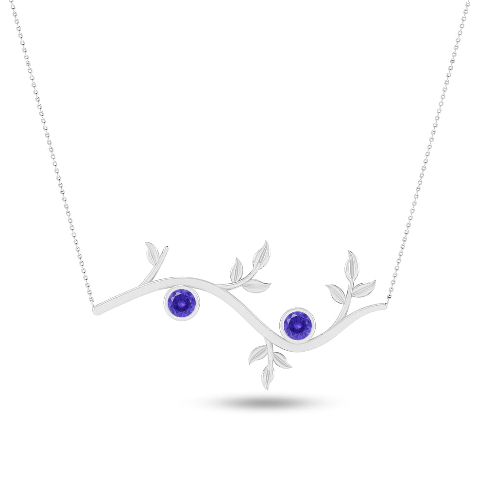 Cross Pendant Necklace | Sterling Silver Birthstone Necklace | Adjustable Chain | 15 Gemstone Choices | Personalized Gemstone Pendant
