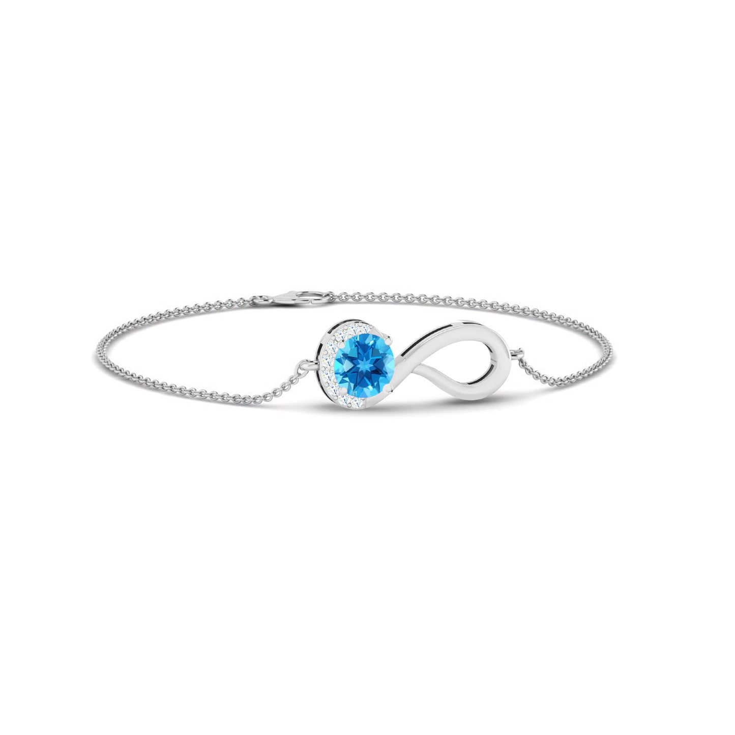 Infinity Bracelet | Sterling Silver Birthstone Bracelet | Adjustable Chain | 15 Gemstone Choices | Personalized Gemstone Bracelet Floral Vine Bracelet Canter piece