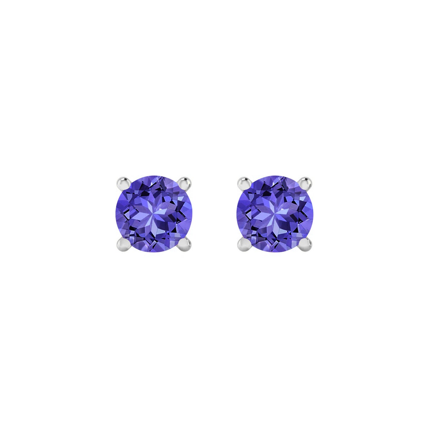 925 Sterling Silver Birthstone Stud Earrings | Diamond Accent Gemstone Earrings | 15 Birthstone Options | Gift for Women