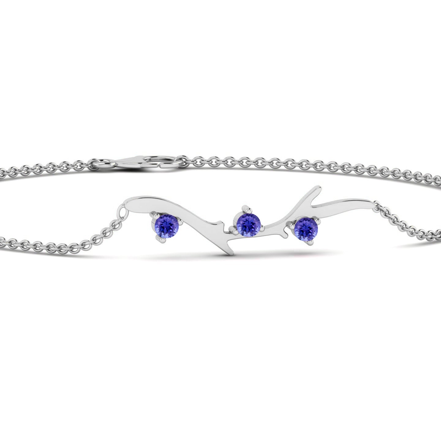 Heartbeat Bracelet | Sterling Silver Birthstone Bracelet | Adjustable Chain | 15 Gemstone Choices | Personalized Gemstone Bracelet
