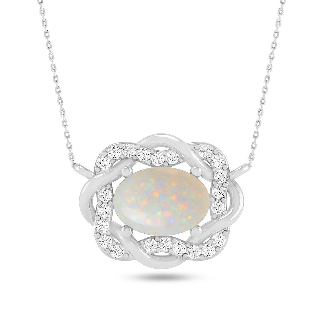 Celtic Knot Halo Pendant | Starburst Pendant | Heart Knot Teardrop Pendant | Sterling Silver Birthstone Necklace | Diamond Accent | Adjustable Chain | 15 Gemstone Choices