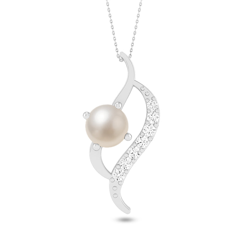 Bypass Swirl Pendant | Starburst Pendant | Heart Knot Teardrop Pendant | Sterling Silver Birthstone Necklace | Diamond Accent | Adjustable Chain | 15 Gemstone Choices