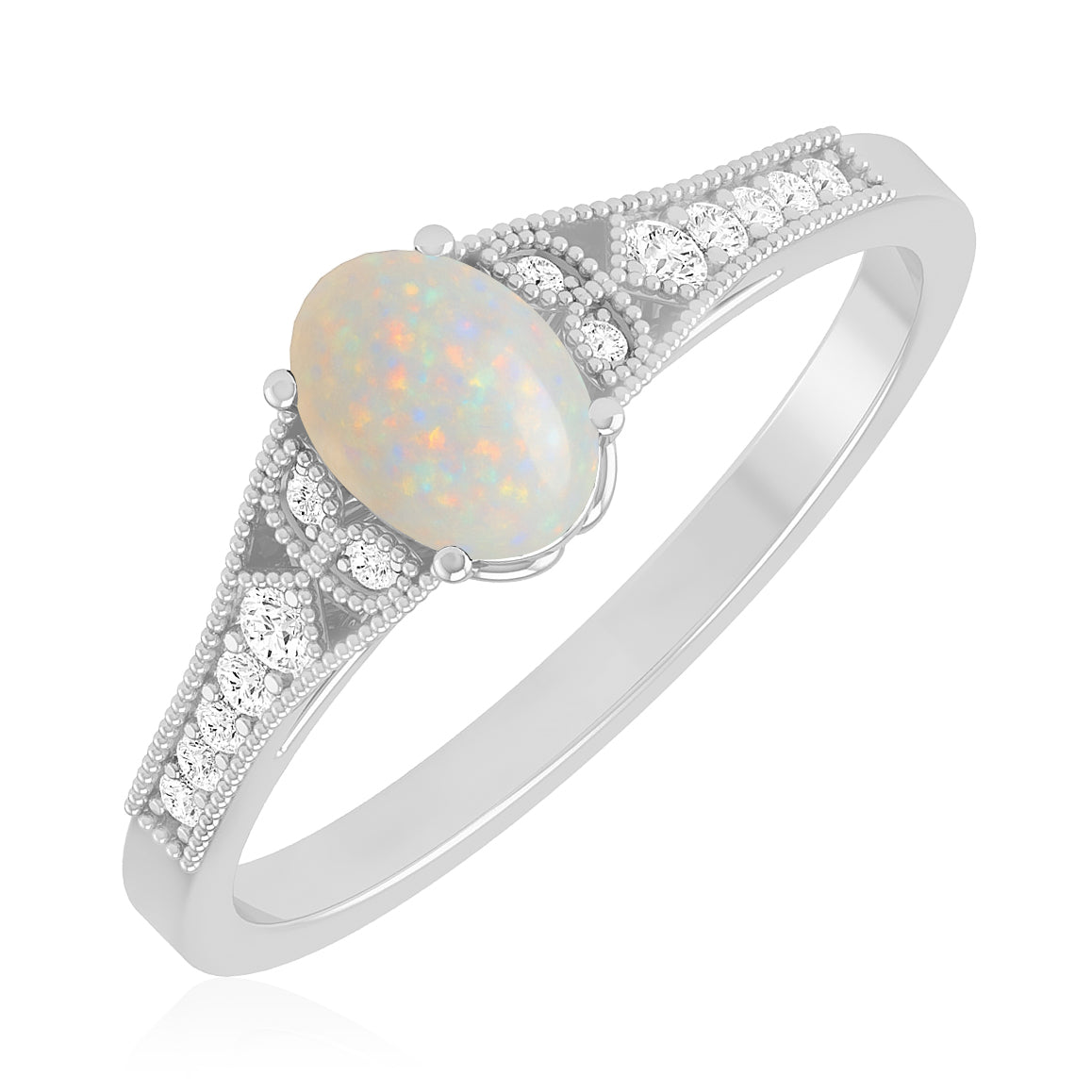Classic Three-Stone Solitaire Ring | Sterling Silver Birthstone Ring | Genuine Gemstone & Diamond Studded Ring | Personalized Promise Ring | Gift for Her