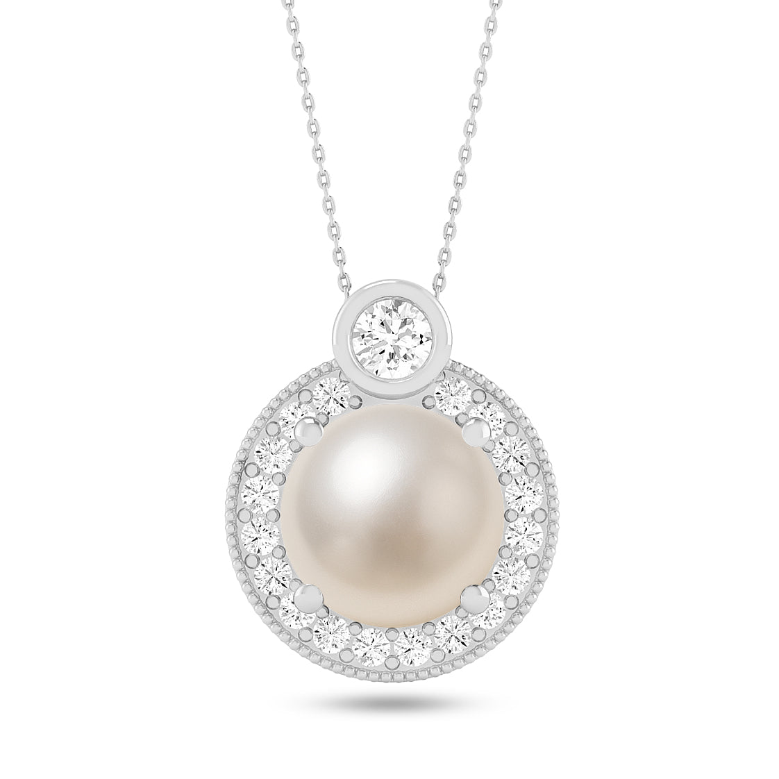 Round Halo Pendant | Starburst Pendant | Heart Knot Teardrop Pendant | Sterling Silver Birthstone Necklace | Diamond Accent | Adjustable Chain | 15 Gemstone Choices