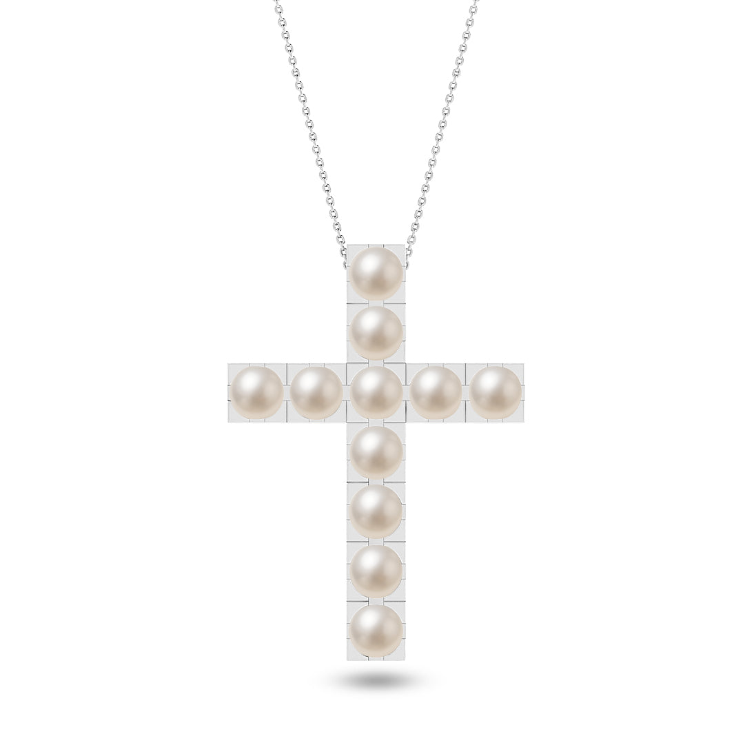 Cross Pendant Necklace | Sterling Silver Birthstone Necklace | Adjustable Chain | 15 Gemstone Choices | Personalized Gemstone Pendant