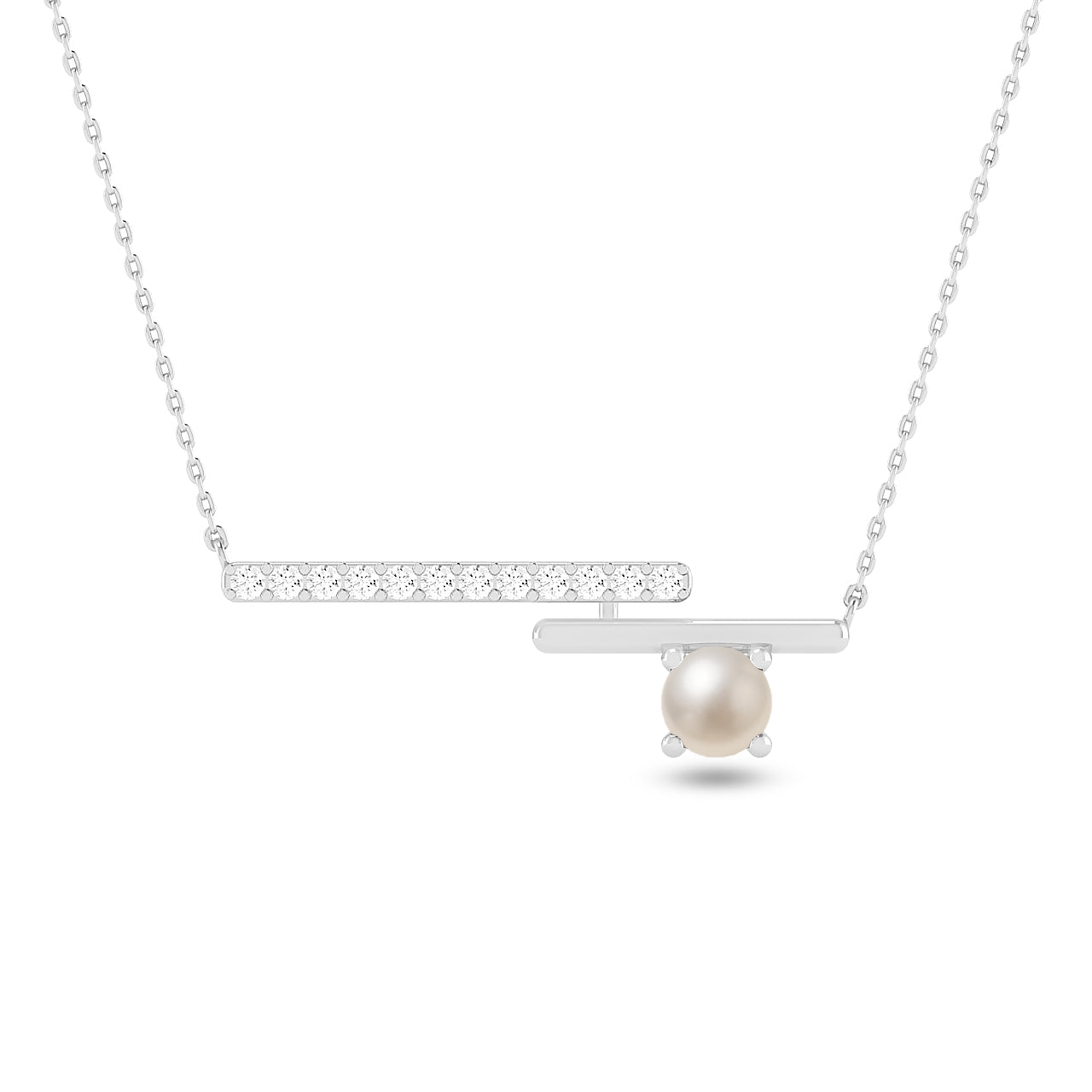 Geometric Bar Pendant | Starburst Pendant | Heart Knot Teardrop Pendant | Sterling Silver Birthstone Necklace | Diamond Accent | Adjustable Chain | 15 Gemstone Choices