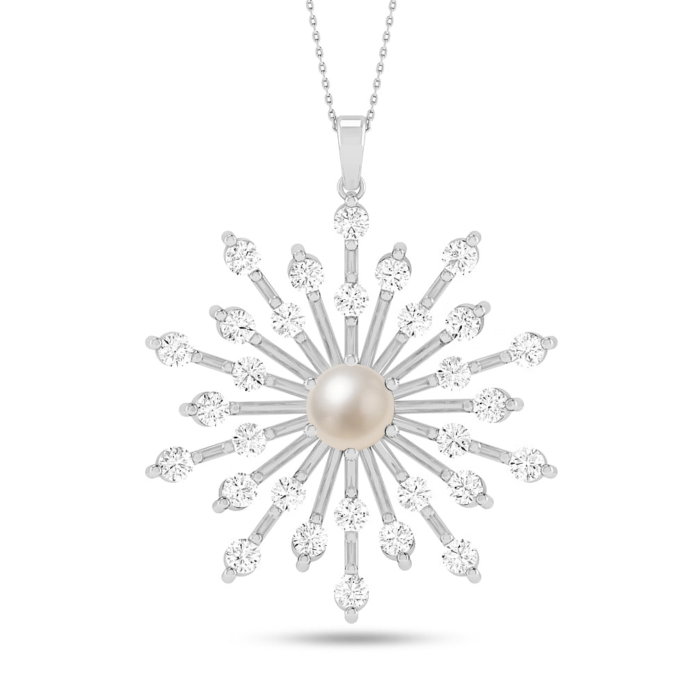 Starburst Pendant | Heart Knot Teardrop Pendant | Sterling Silver Birthstone Necklace | Diamond Accent | Adjustable Chain | 15 Gemstone Choices