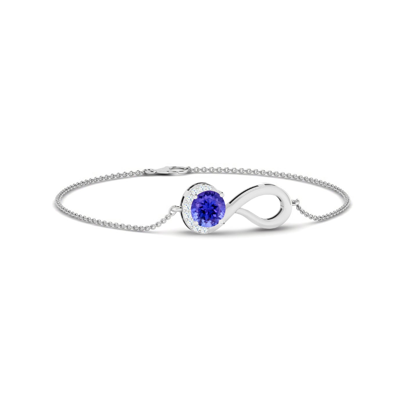 Infinity Bracelet | Sterling Silver Birthstone Bracelet | Adjustable Chain | 15 Gemstone Choices | Personalized Gemstone Bracelet Floral Vine Bracelet Canter piece
