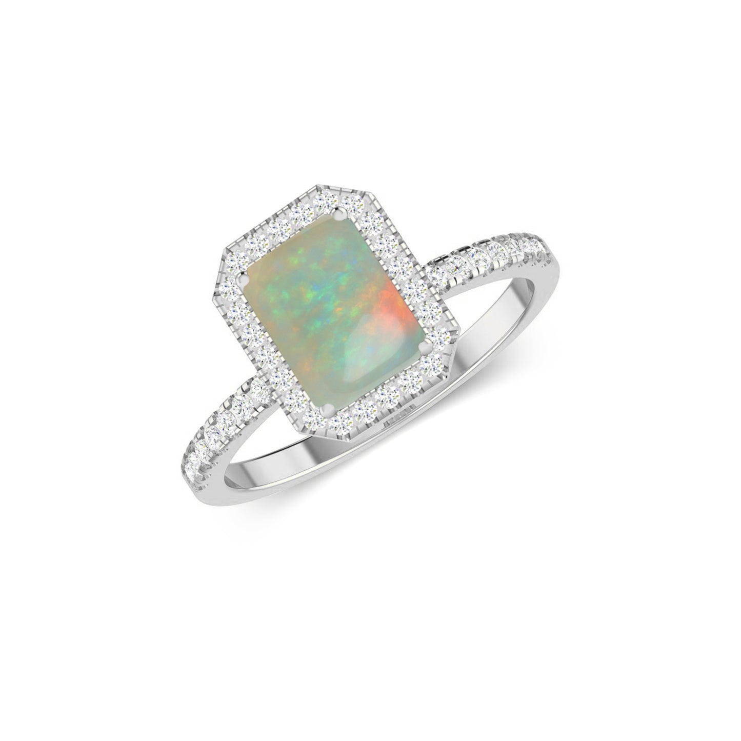Halo Solitaire Ring | Sterling Silver Birthstone Ring | Genuine Gemstone Studded Ring | Personalized Promise Ring | Gift for Her