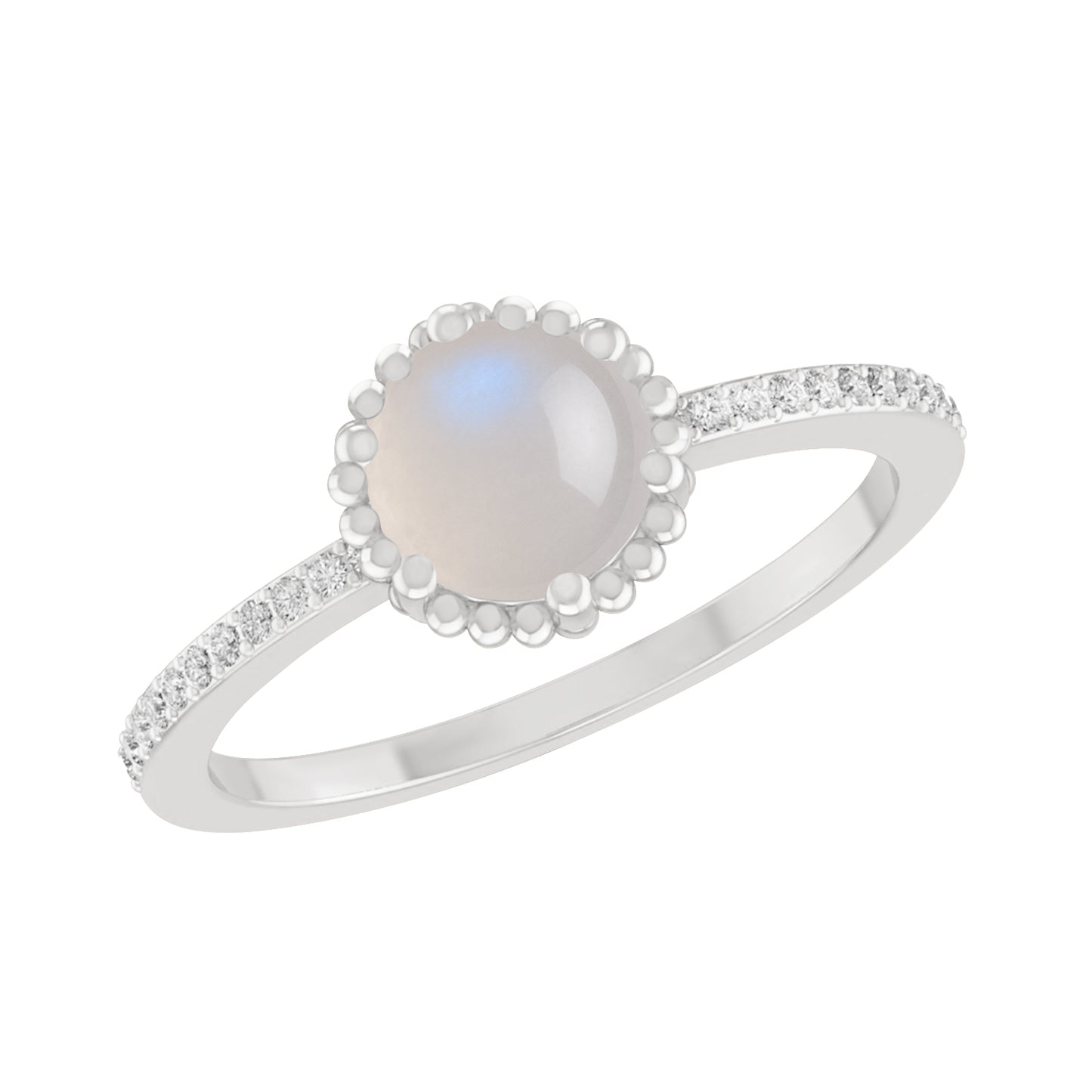Bezel Halo Solitaire Ring | Sterling Silver Birthstone Ring | Genuine Gemstone & Diamond Studded Ring | Personalized Promise Ring | Gift for Her