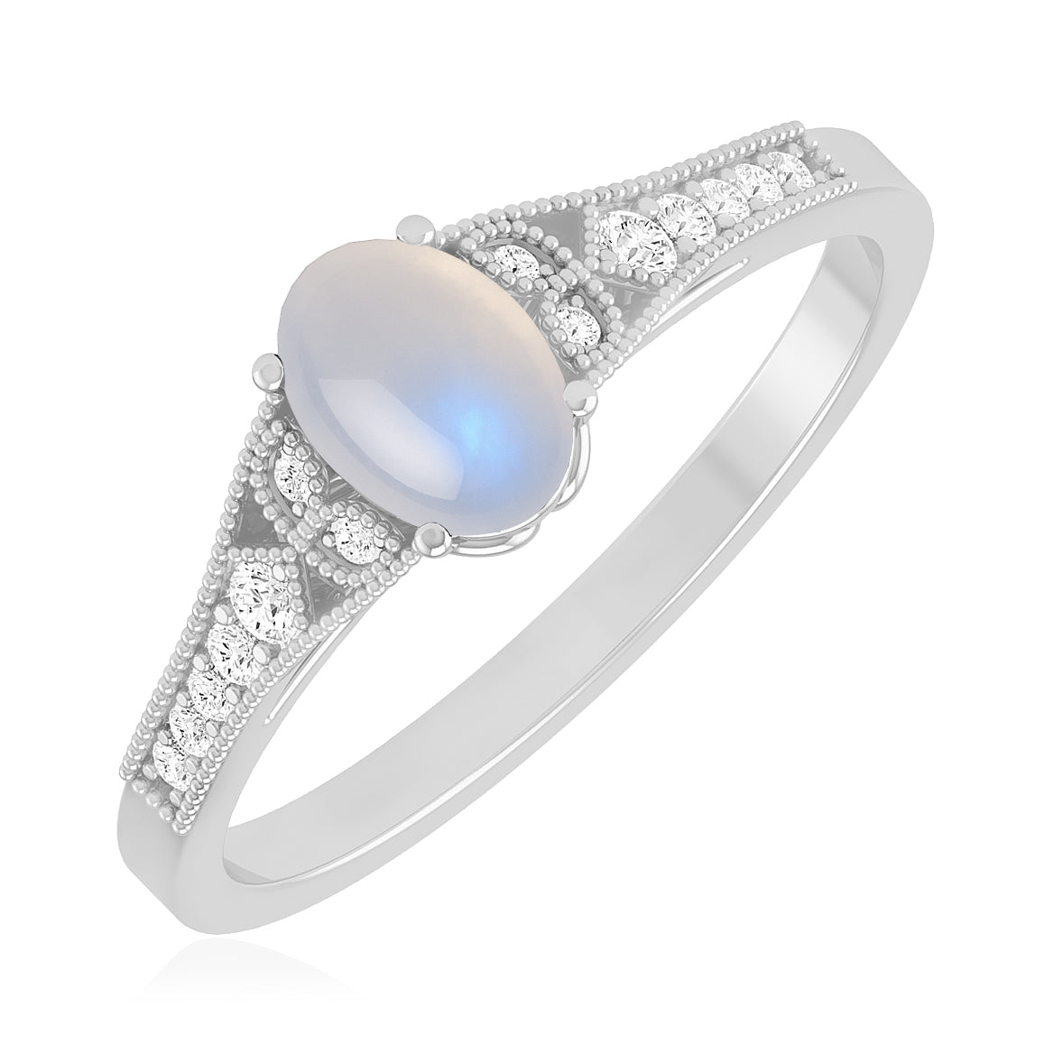 Classic Three-Stone Solitaire Ring | Sterling Silver Birthstone Ring | Genuine Gemstone & Diamond Studded Ring | Personalized Promise Ring | Gift for Her