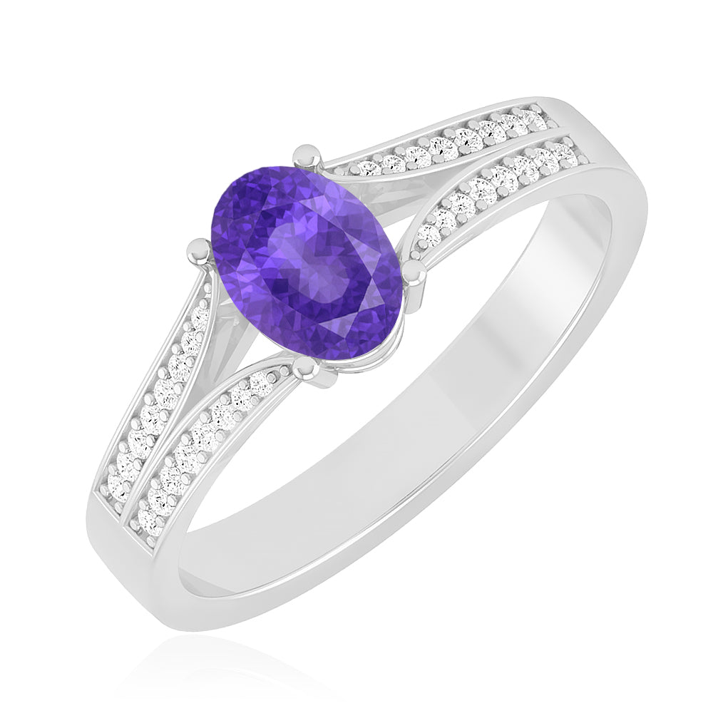 Infinity Knot Solitaire Ring | Sterling Silver Birthstone Ring | Genuine Gemstone Studded Ring | Personalized Promise Ring | Gift for Her