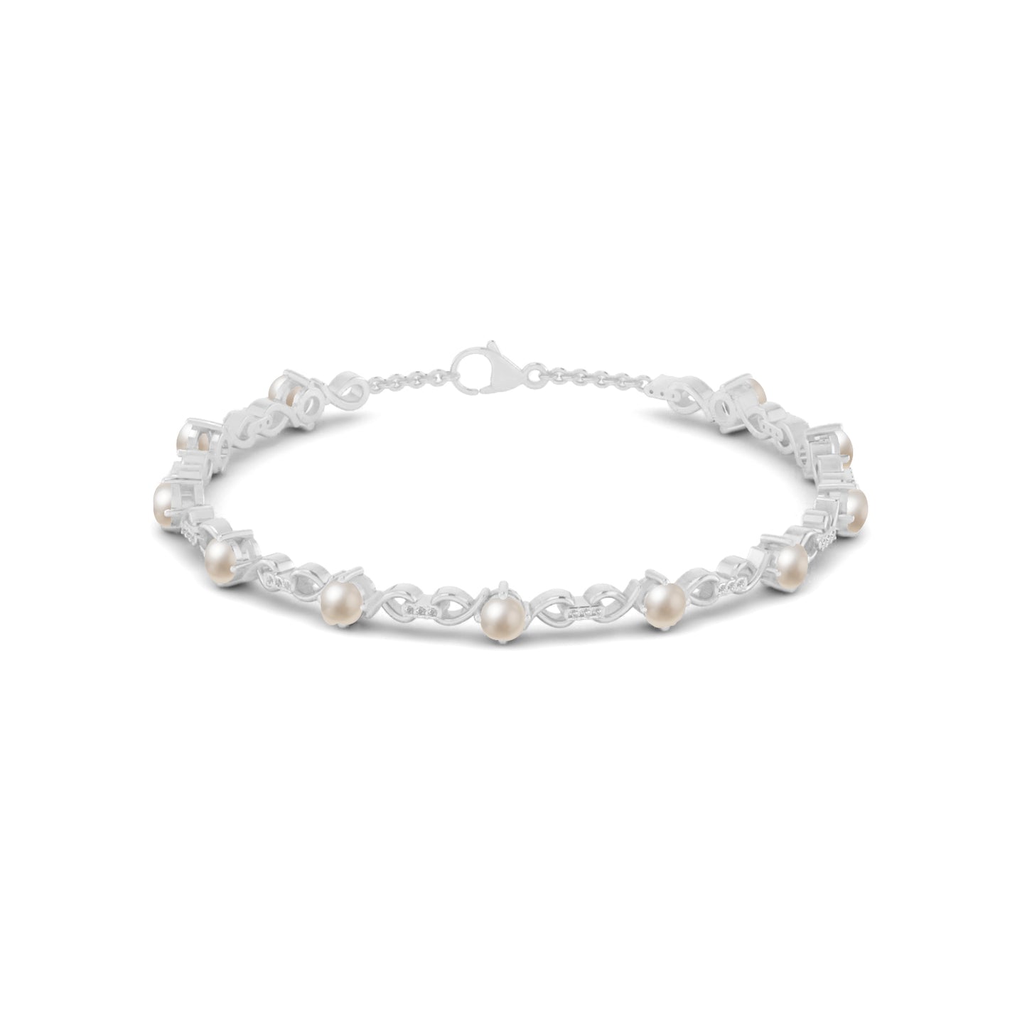 Infinity Tennis Bracelet | Sterling Silver Birthstone Bracelet | Adjustable Chain | 15 Gemstone Choices | Personalized Gemstone Bracelet